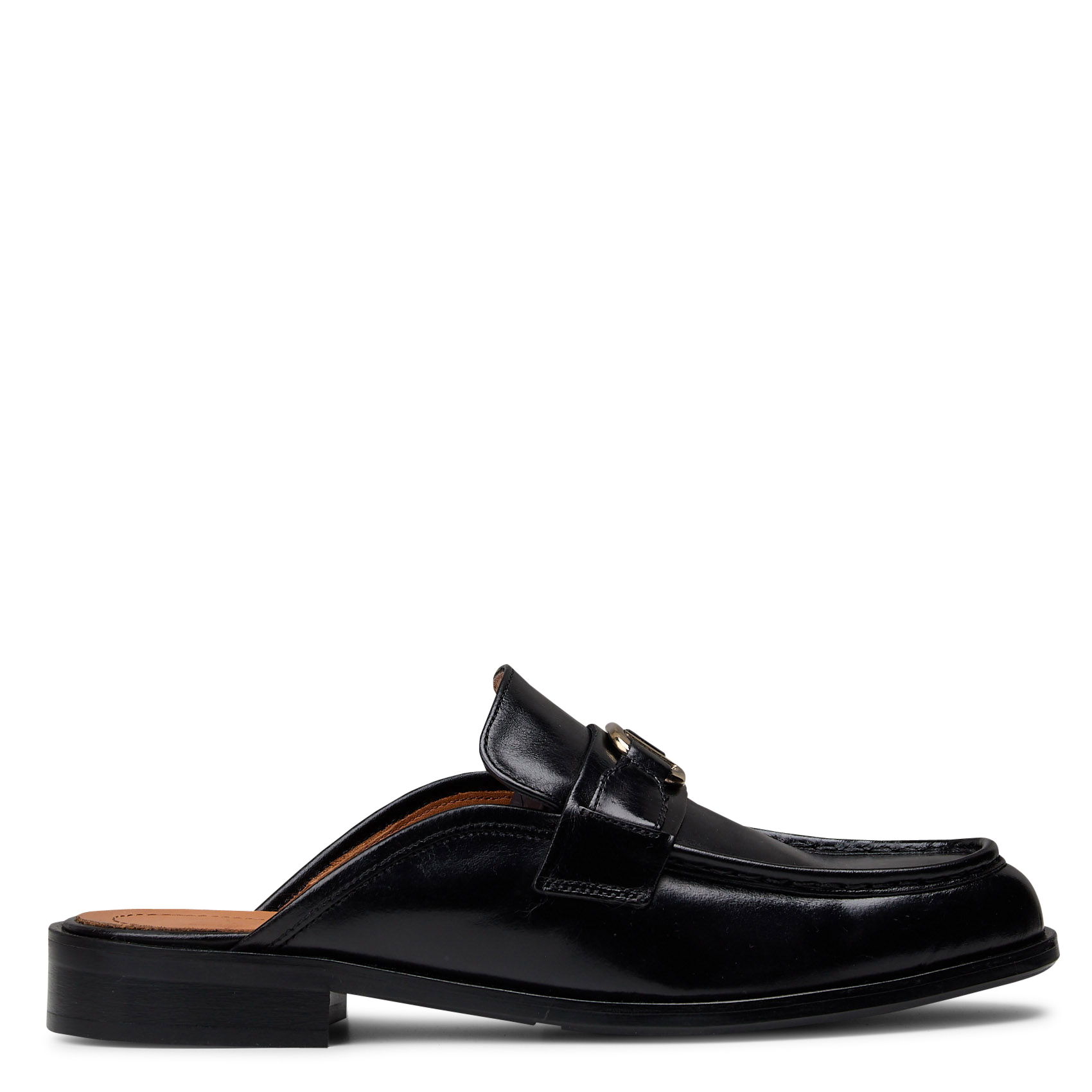 Open mocassins in smooth leather BILLI BI Zwart