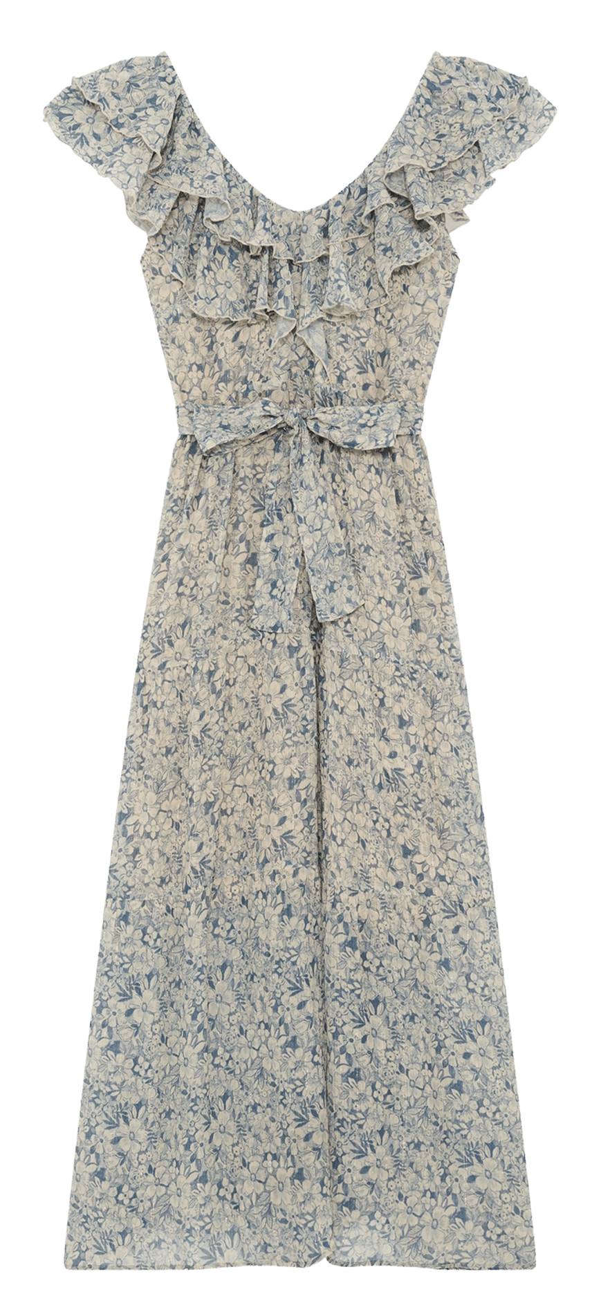 Dana long printed dress PABLO Blue