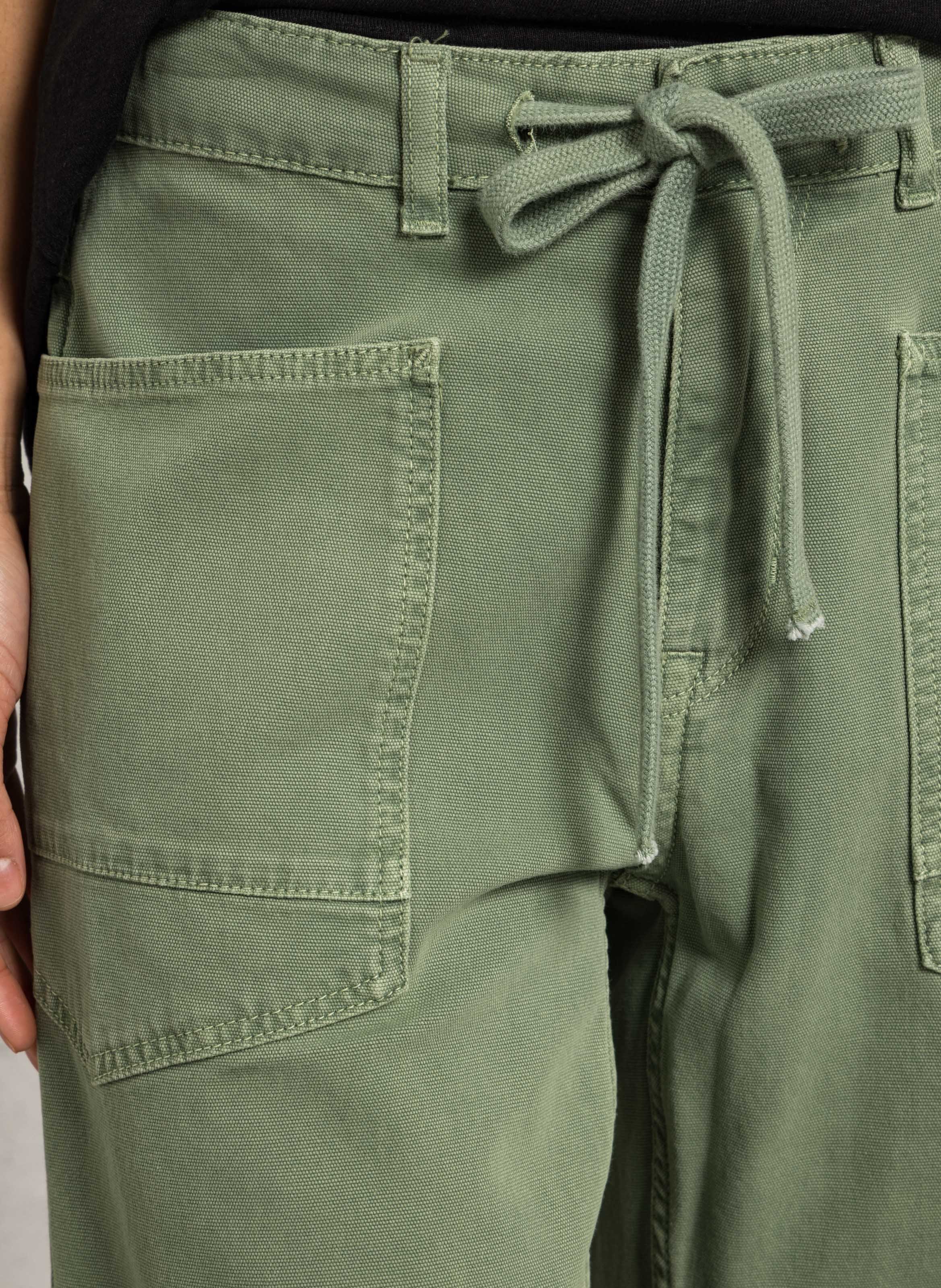 Chino van katoenmix LE TEMPS DES CERISES Groen