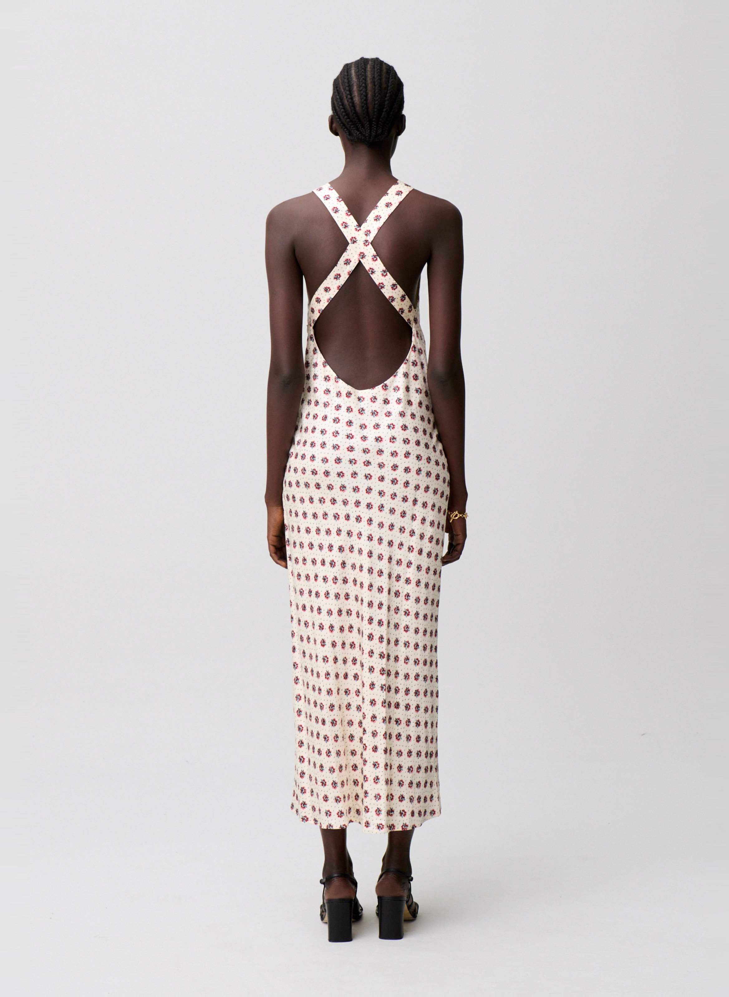 Robe longue sans manches imprimée CLAUDIE PIERLOT Multicolore