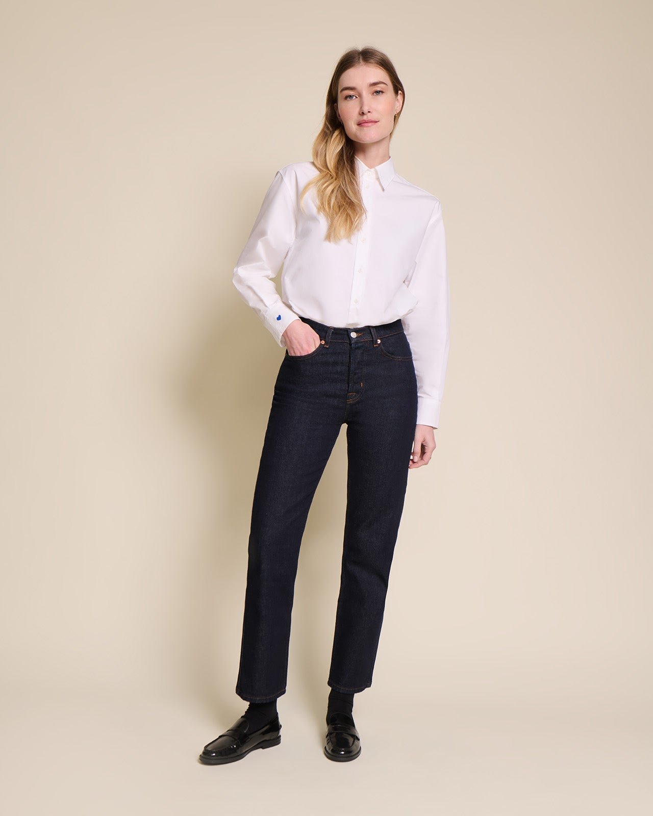 Jean droit brut EMOI EMOI Bleu