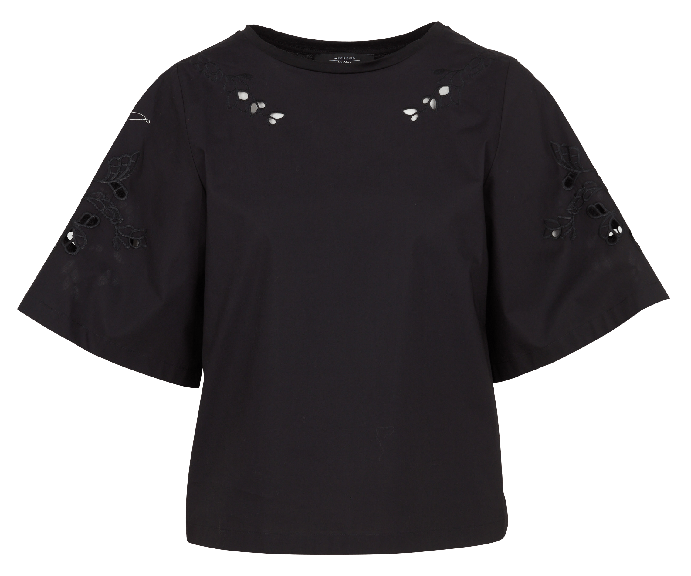 Weit geschnittenes Baumwoll-Top mit Rundhalsausschnitt MAX MARA WEEK END Schwarz