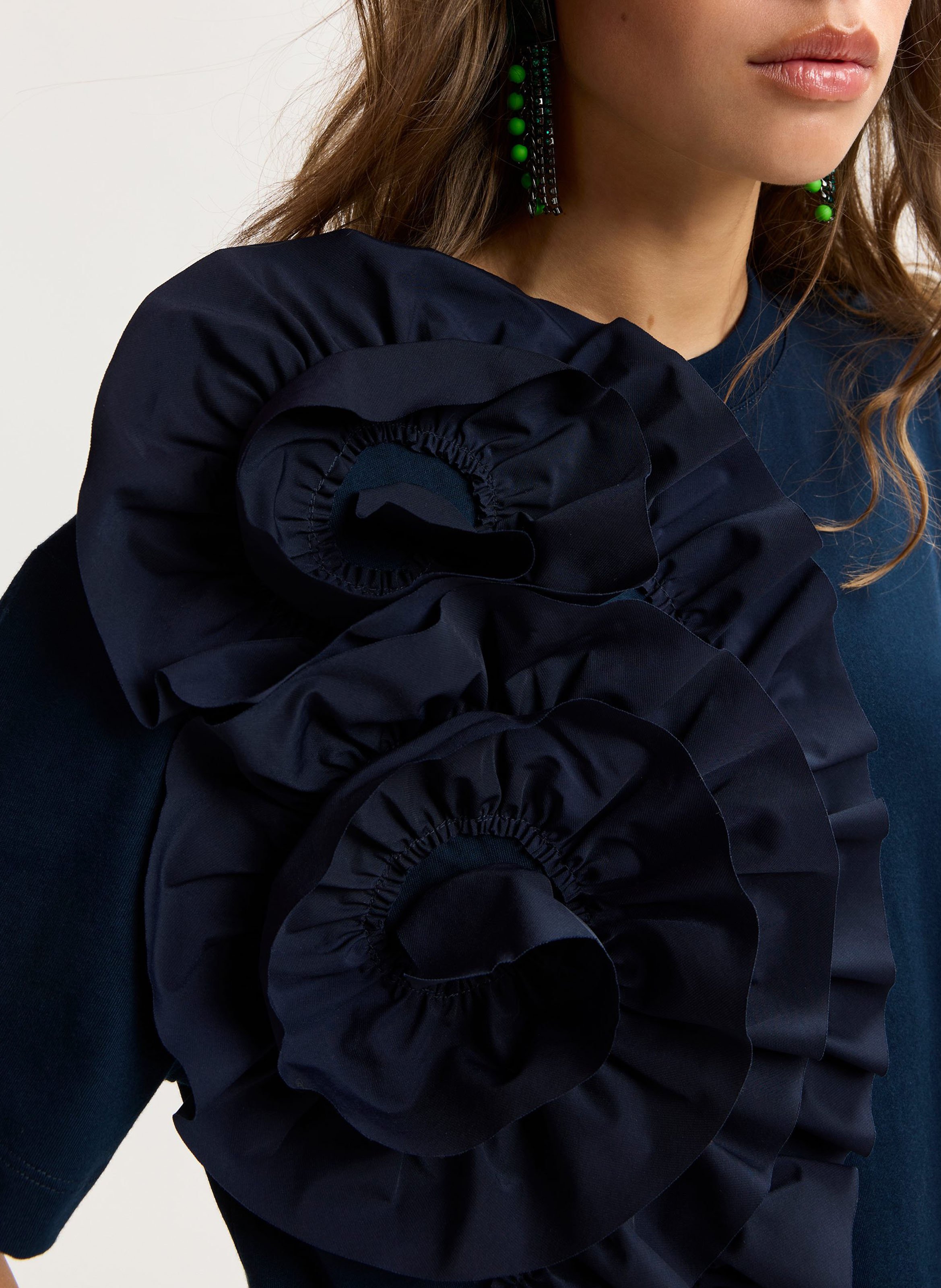 Top de mangas cortas con volantes ESSENTIEL ANTWERP Azul