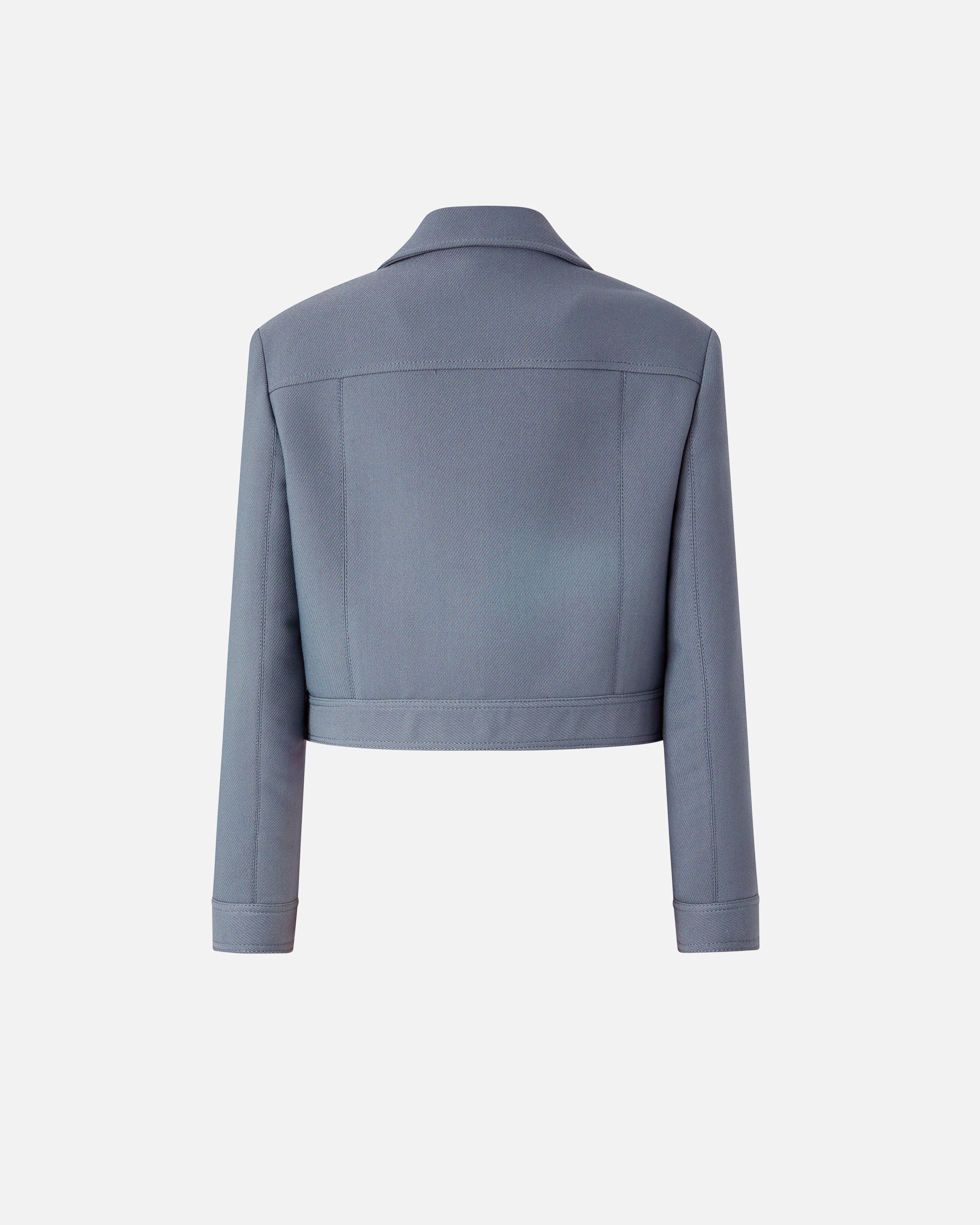 Blouson cropped avec surpiqûres PINKO Gris