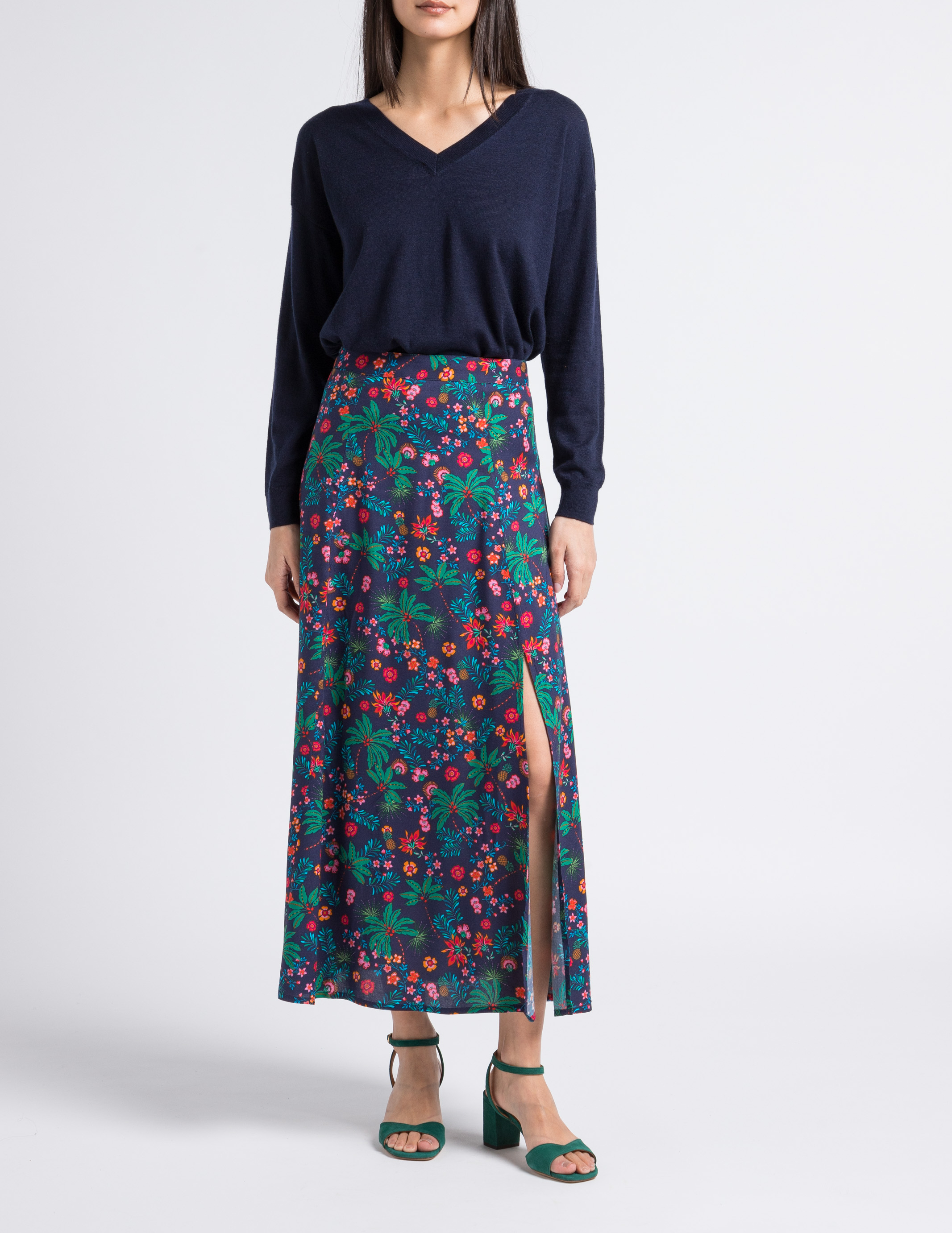 Weiter Feinstrickpullover LA PETITE ETOILE Blau