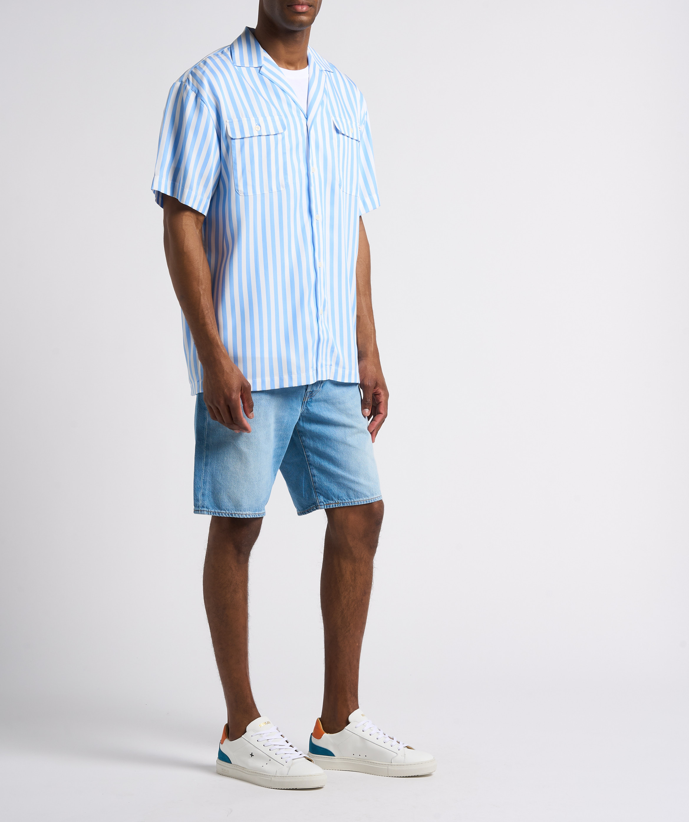 Chemise ample col classique à rayures MAISON LABICHE Bleu