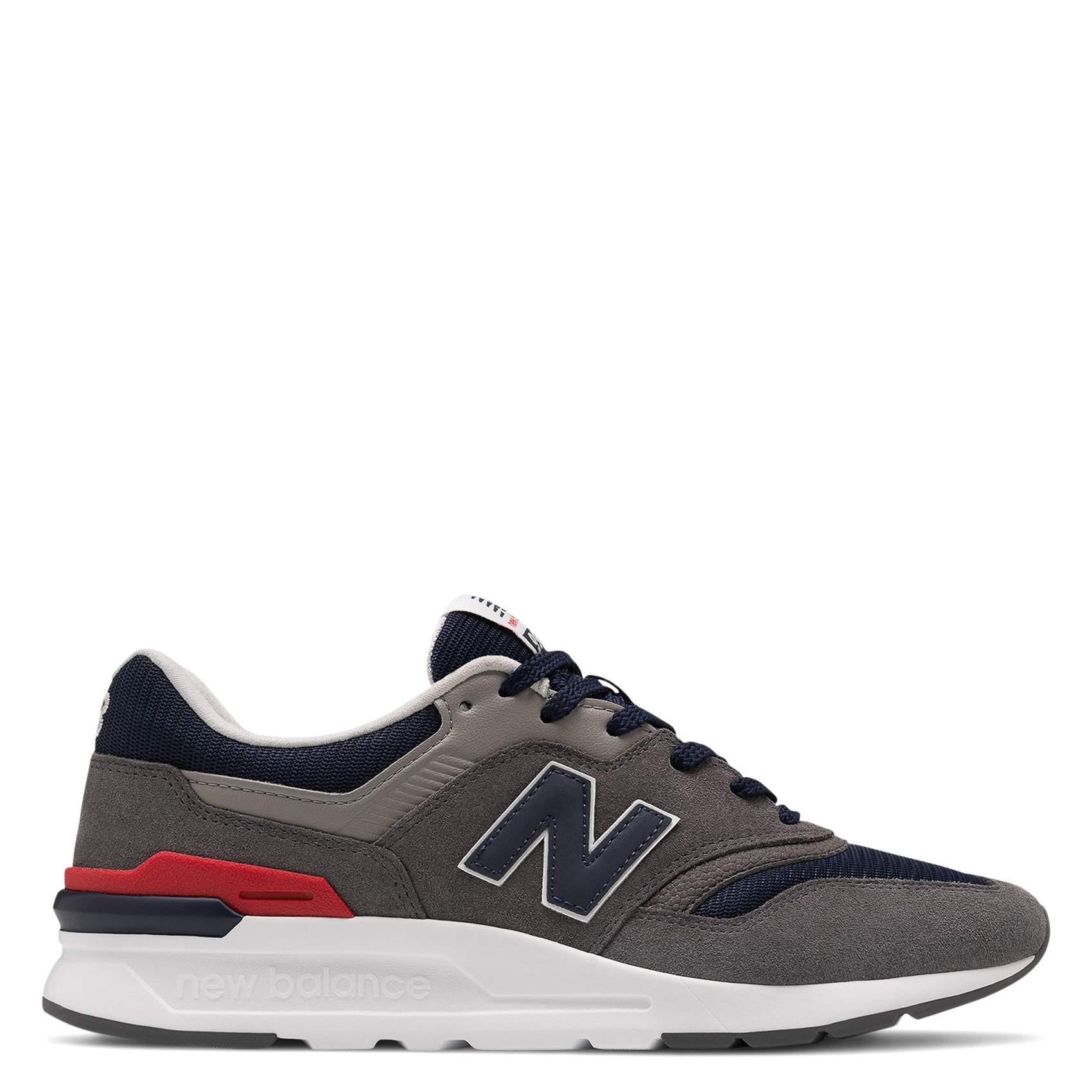 Baskets basses en cuir mélangé NEW BALANCE Gris