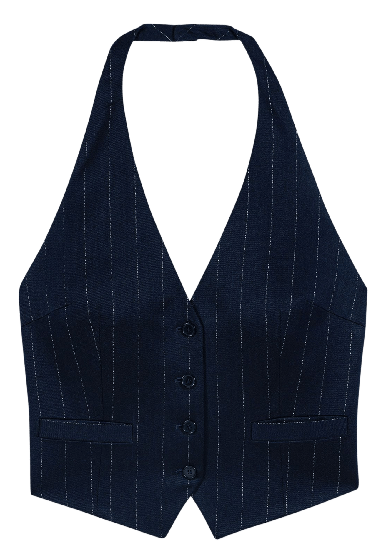Top cintré col V MAJE Bleu