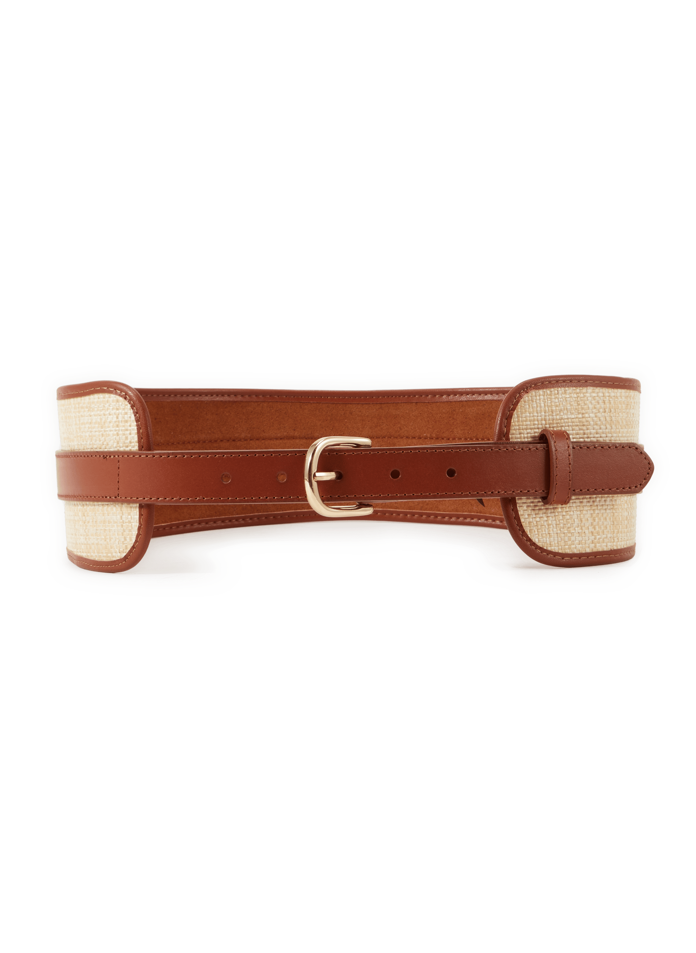 Ceinture large à boucle SAISON 1865 Marron