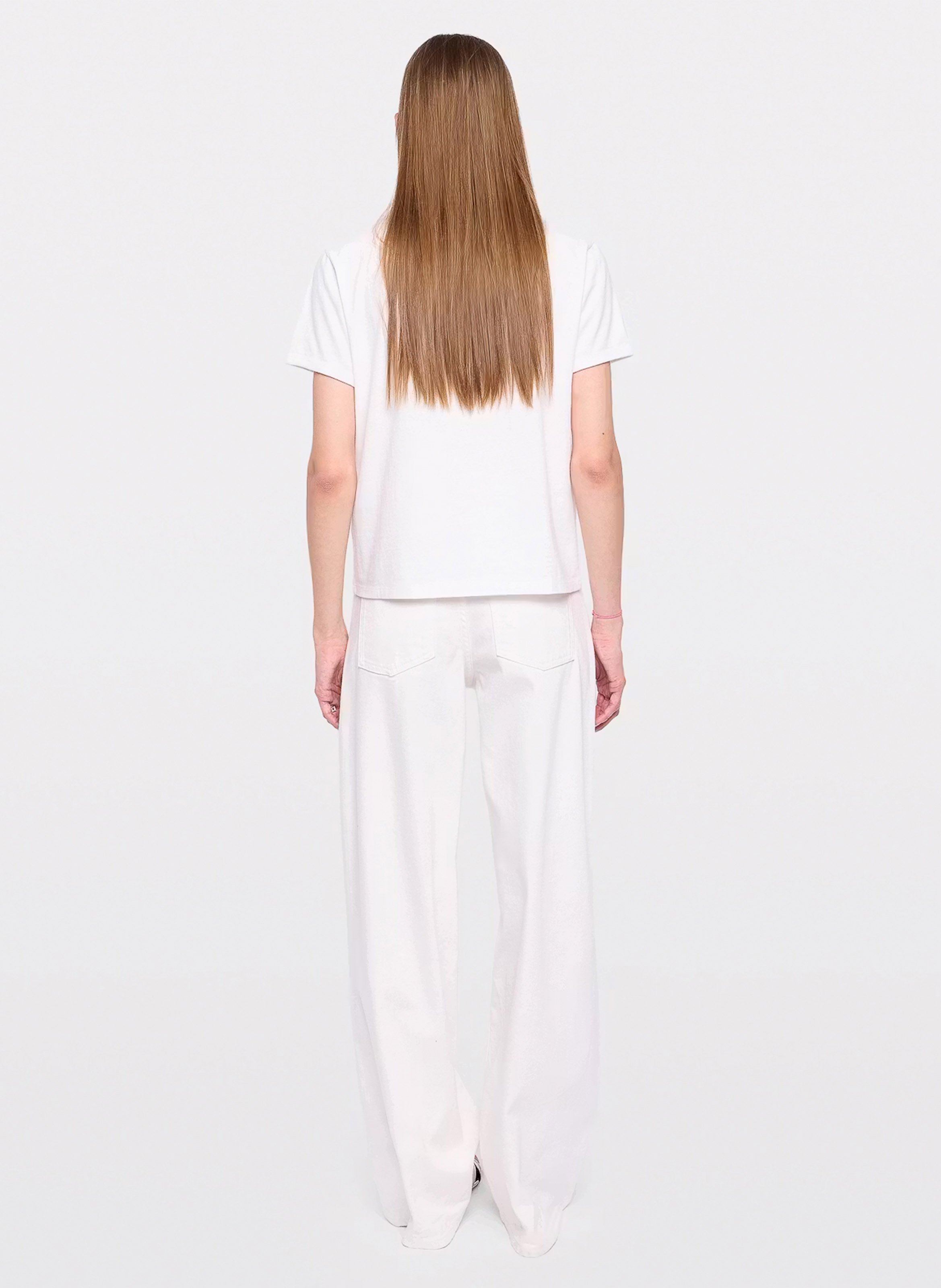 Tee-shirt col rond en coton ZADIG&VOLTAIRE Blanc