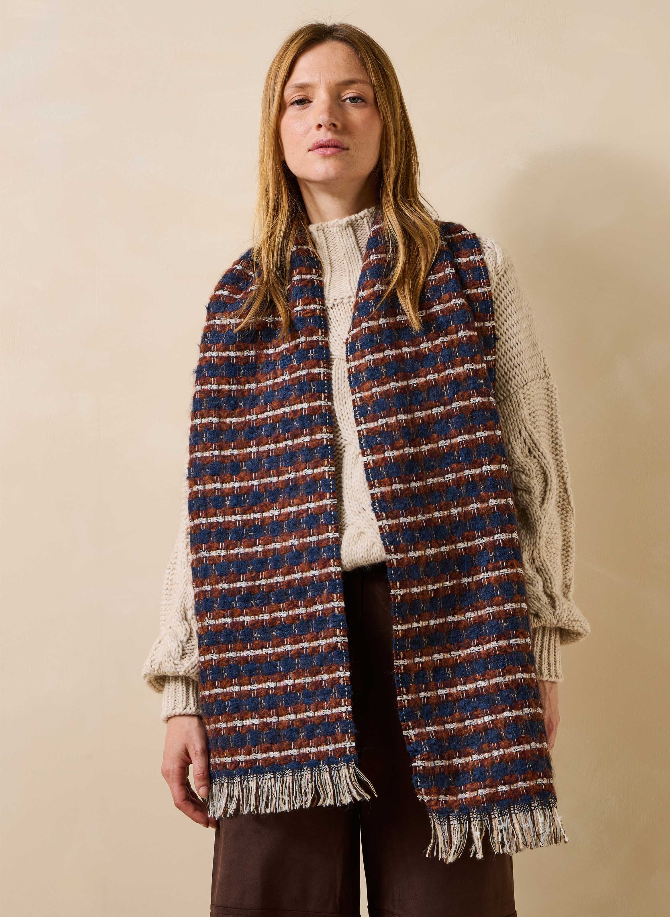 Knitted scarf LA FEE MARABOUTEE Blue