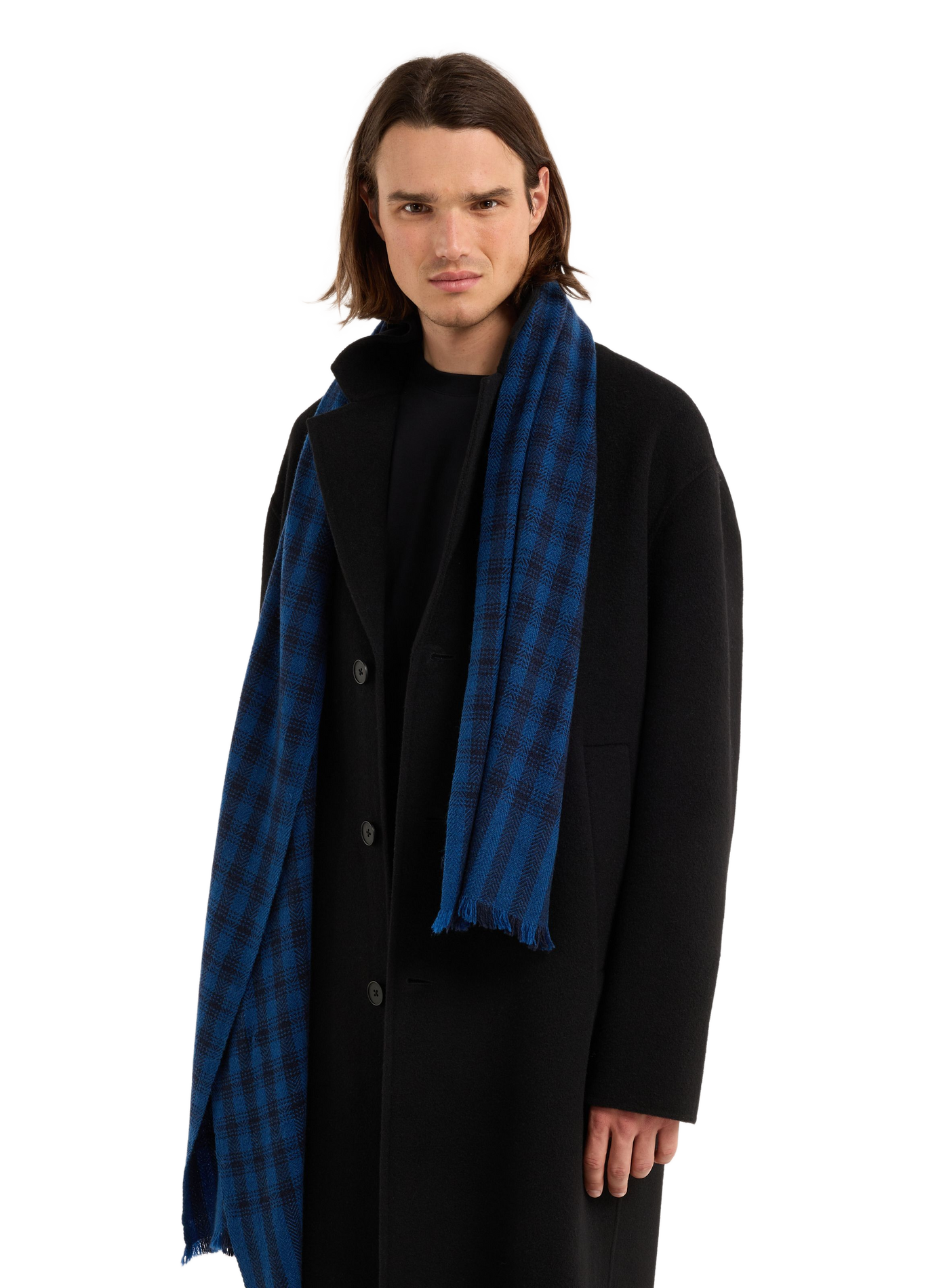 Scarf with frayed edge SAISON 1865 Multicolored