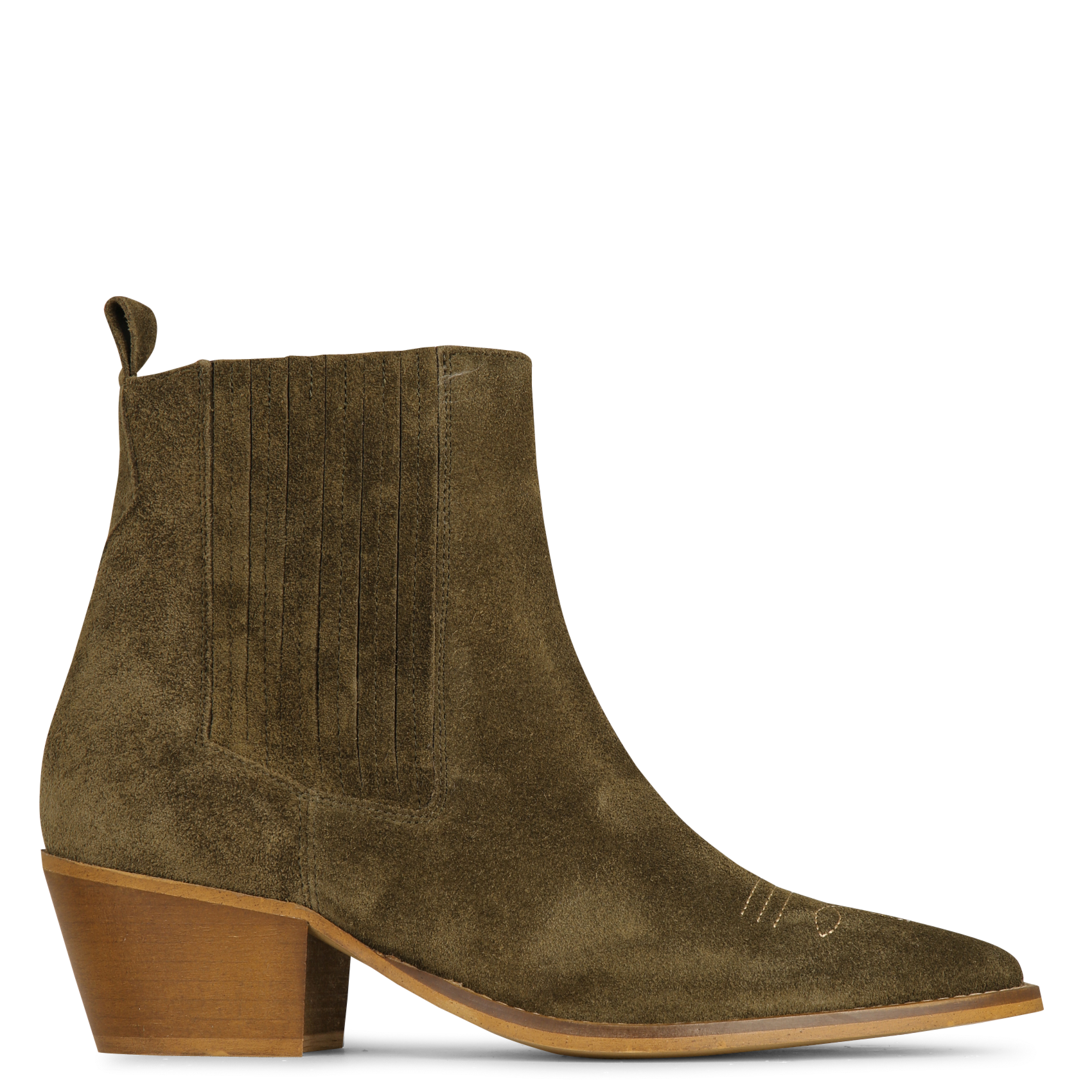 Bottines en croûte de cuir LA FEE MARABOUTEE Vert