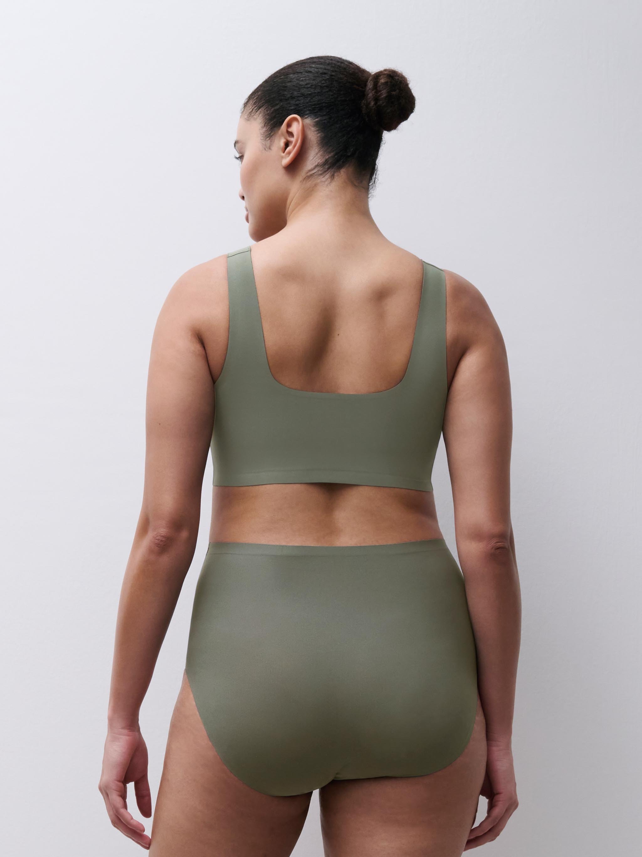 High-waisted panties CHANTELLE Green