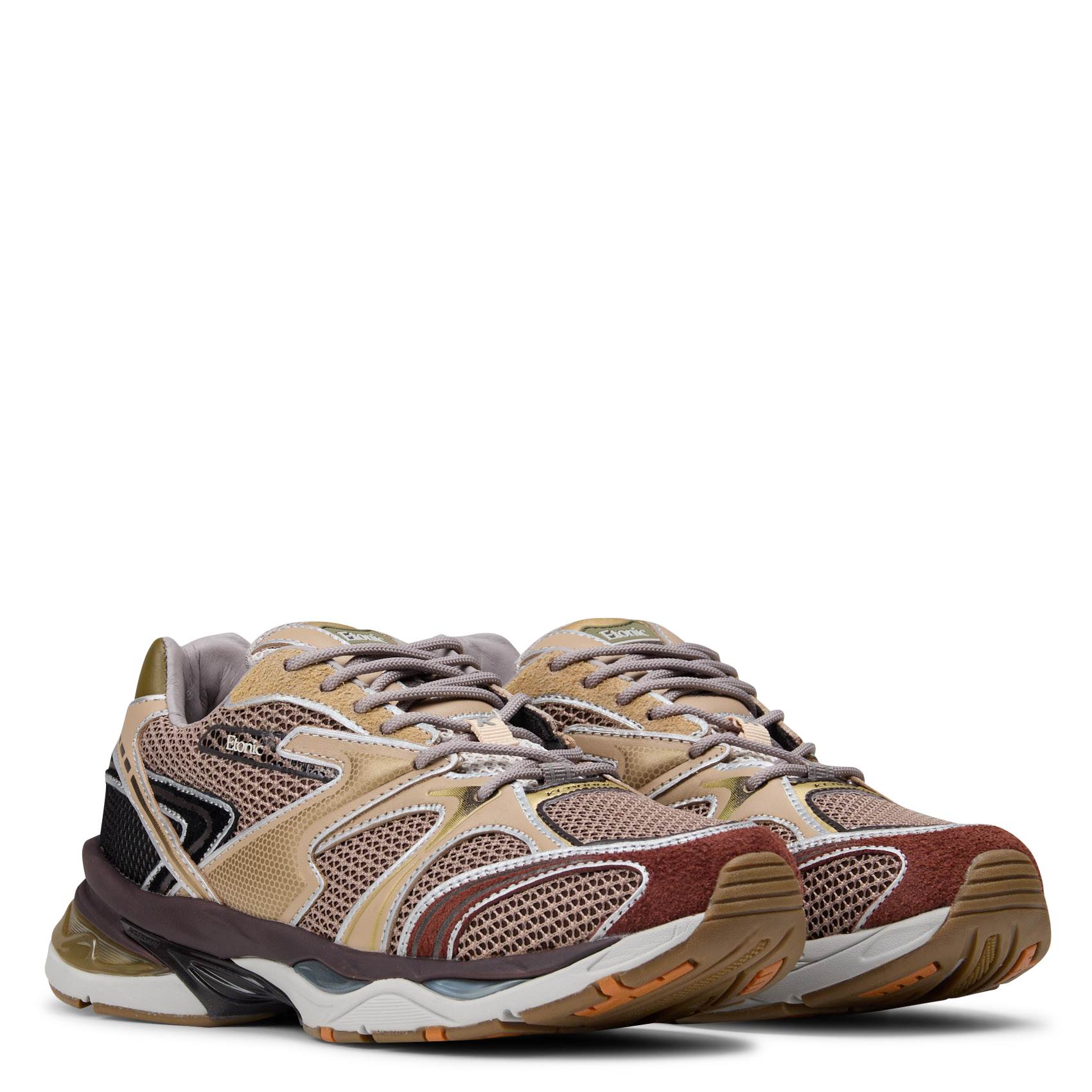 Lage sneakers met vetersluiting | Bruin ETONIC Dames