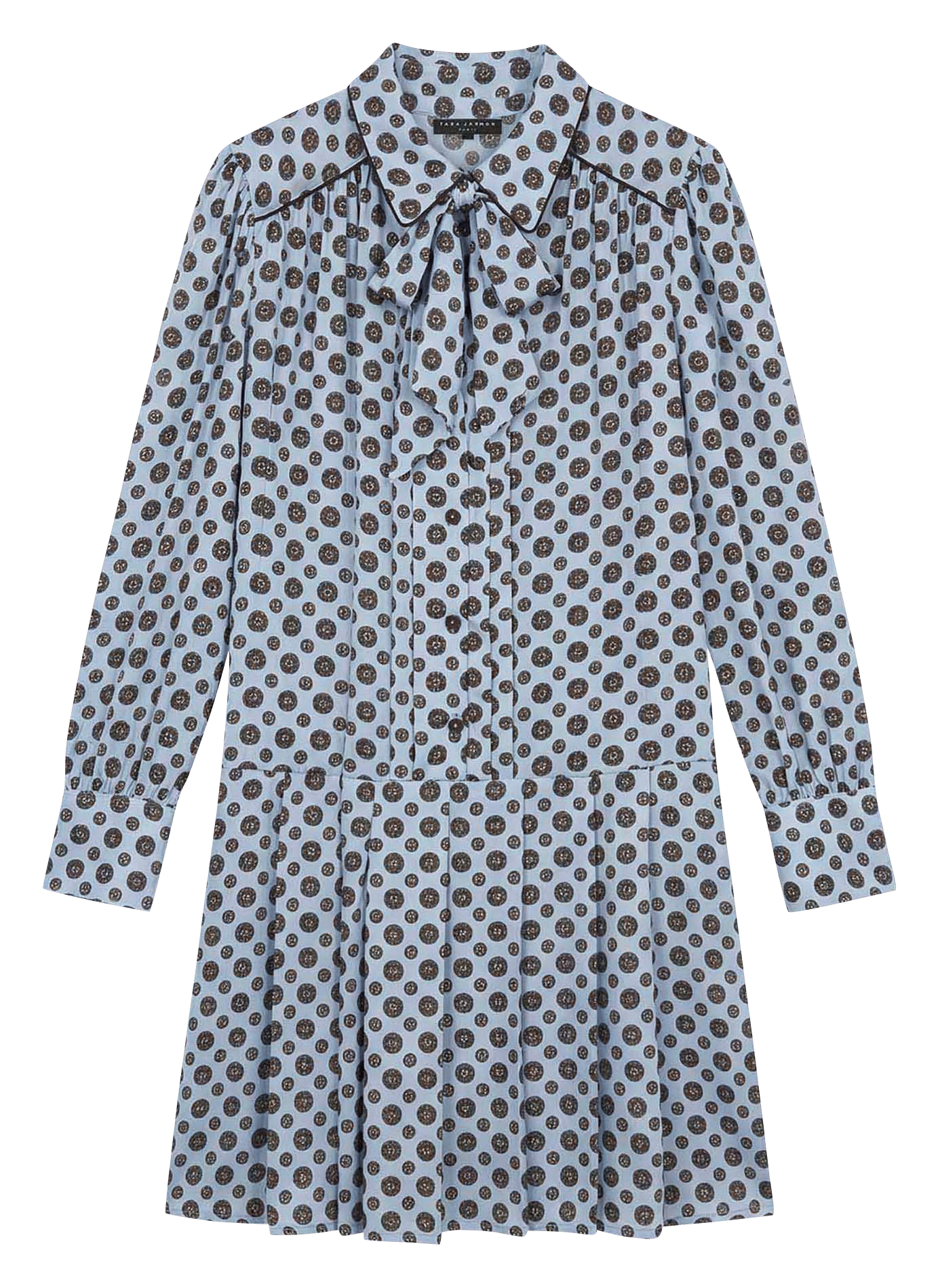 Short fluid printed dress TARA JARMON Blue
