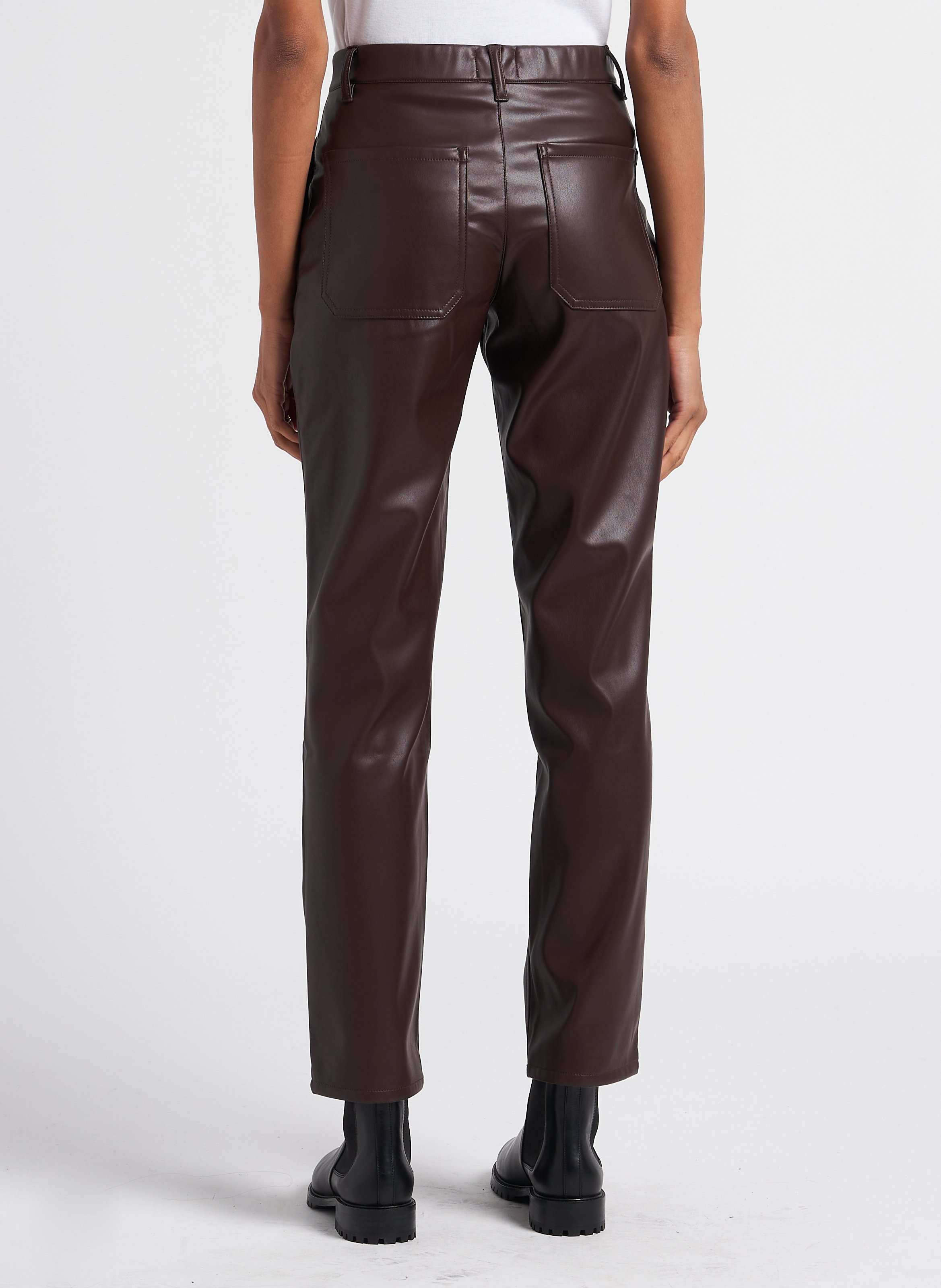 Pantalon discount carotte marron