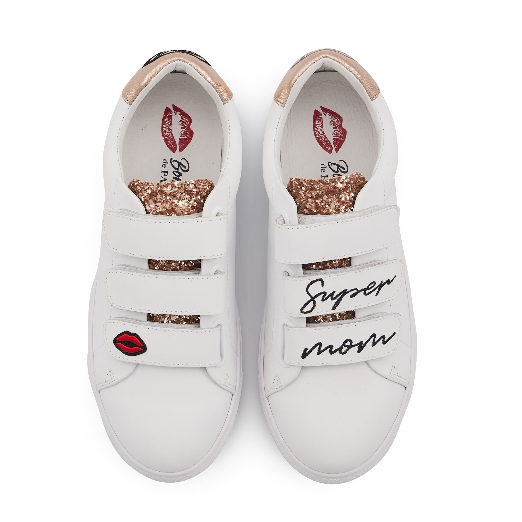Leather sneakers BONS BAISERS PARIS White