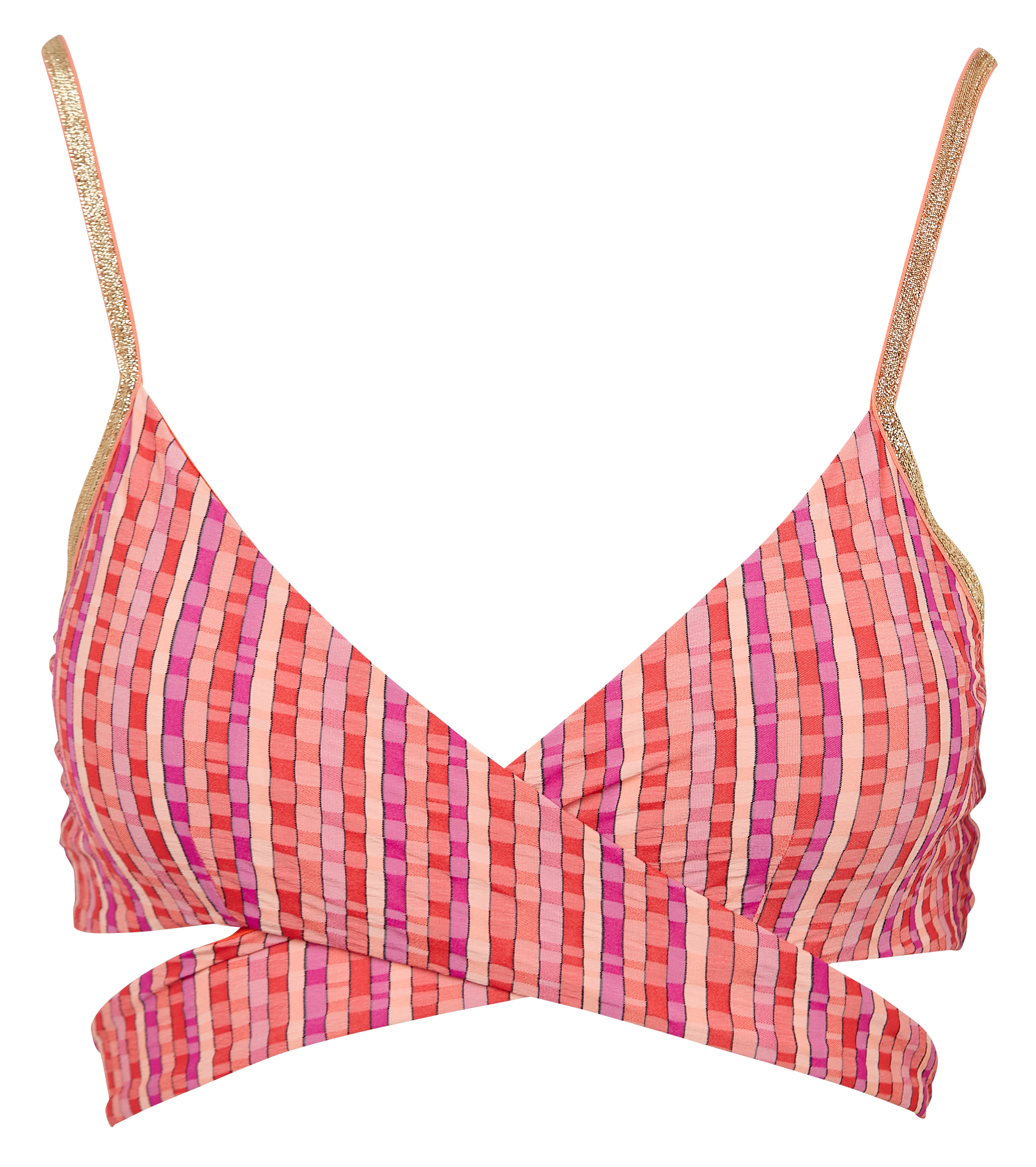 Brassière de bain à rayures LA NOUVELLE Rose