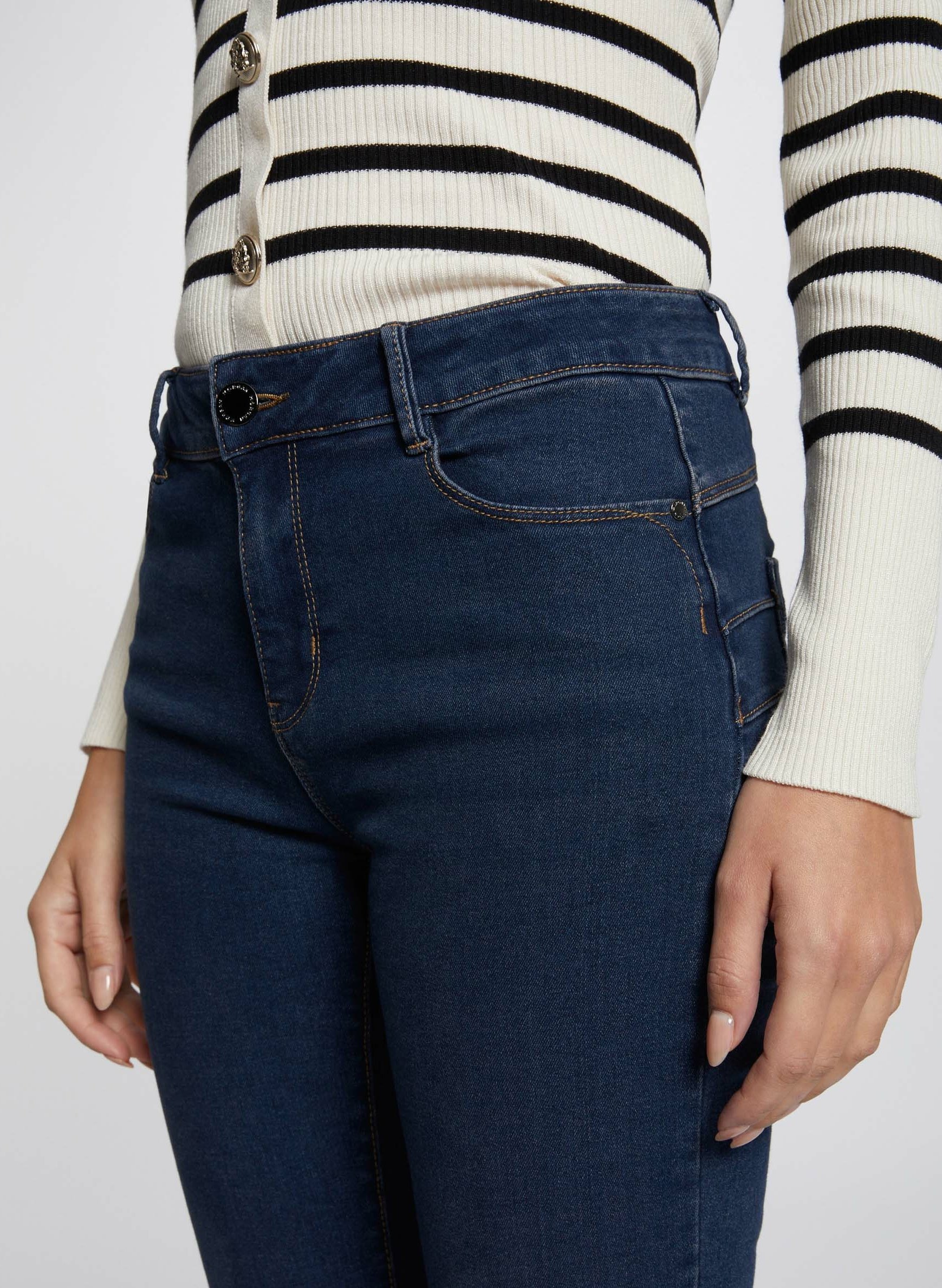 Jean slim-fit brut en coton mélangé MORGAN Bleu