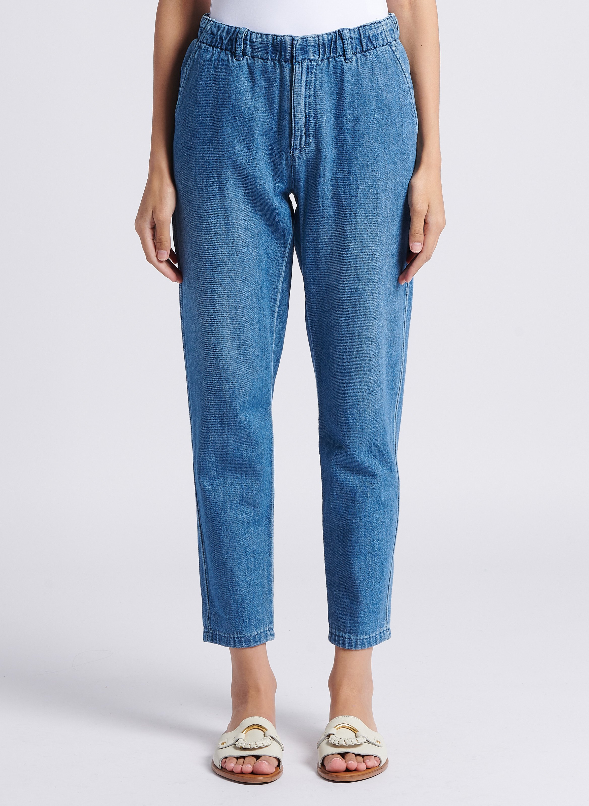 Straight leg cotton jeans MAISON 123 Blue