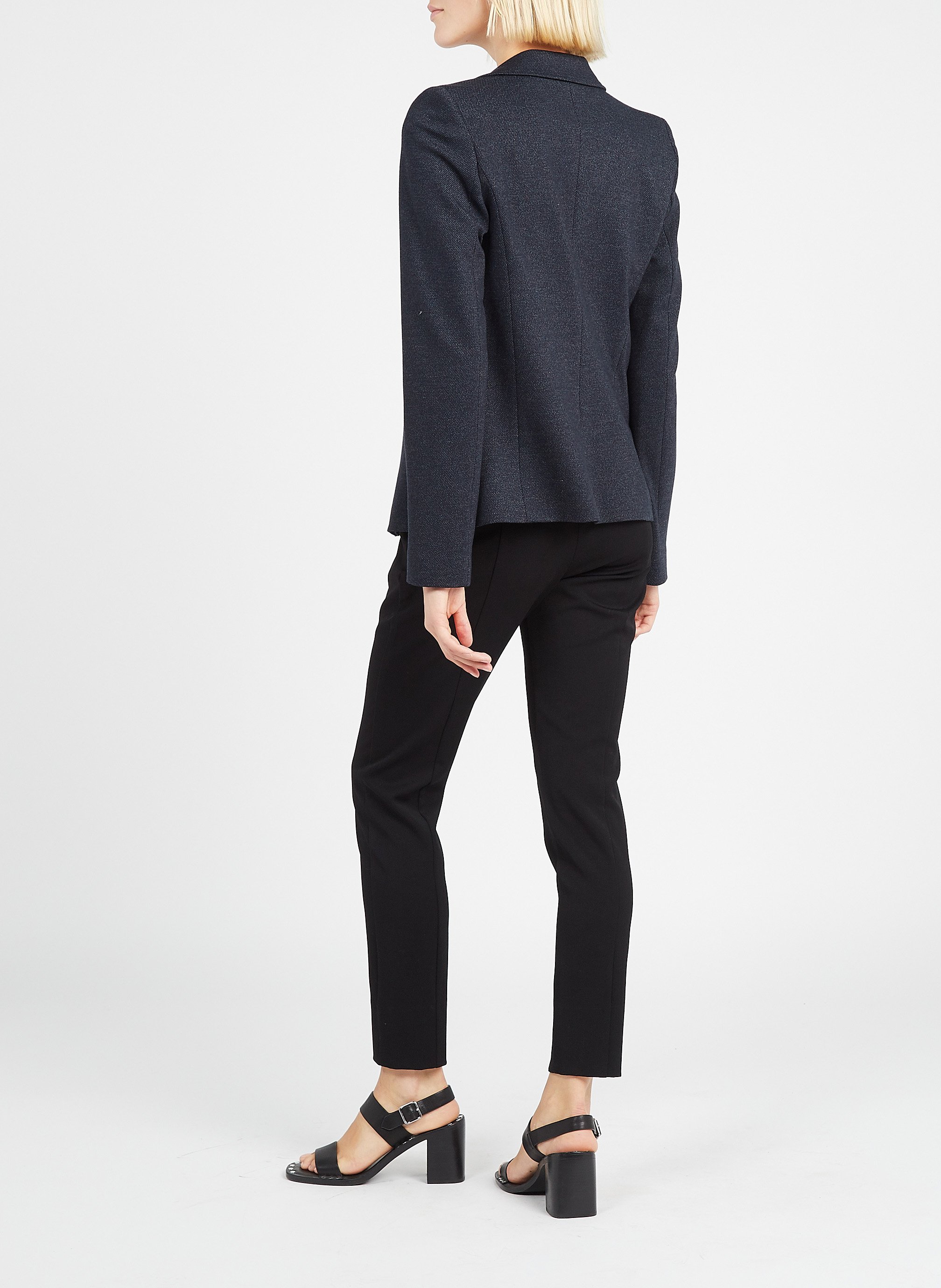 Slim-fit stretch fabric pants IKKS Black