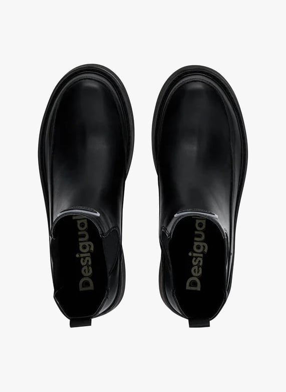 Low Heel Faux Leather Ankle Boots Noir 1 Desigual Women 24WSTP05 2000 NOIR 1 Place des Tendances