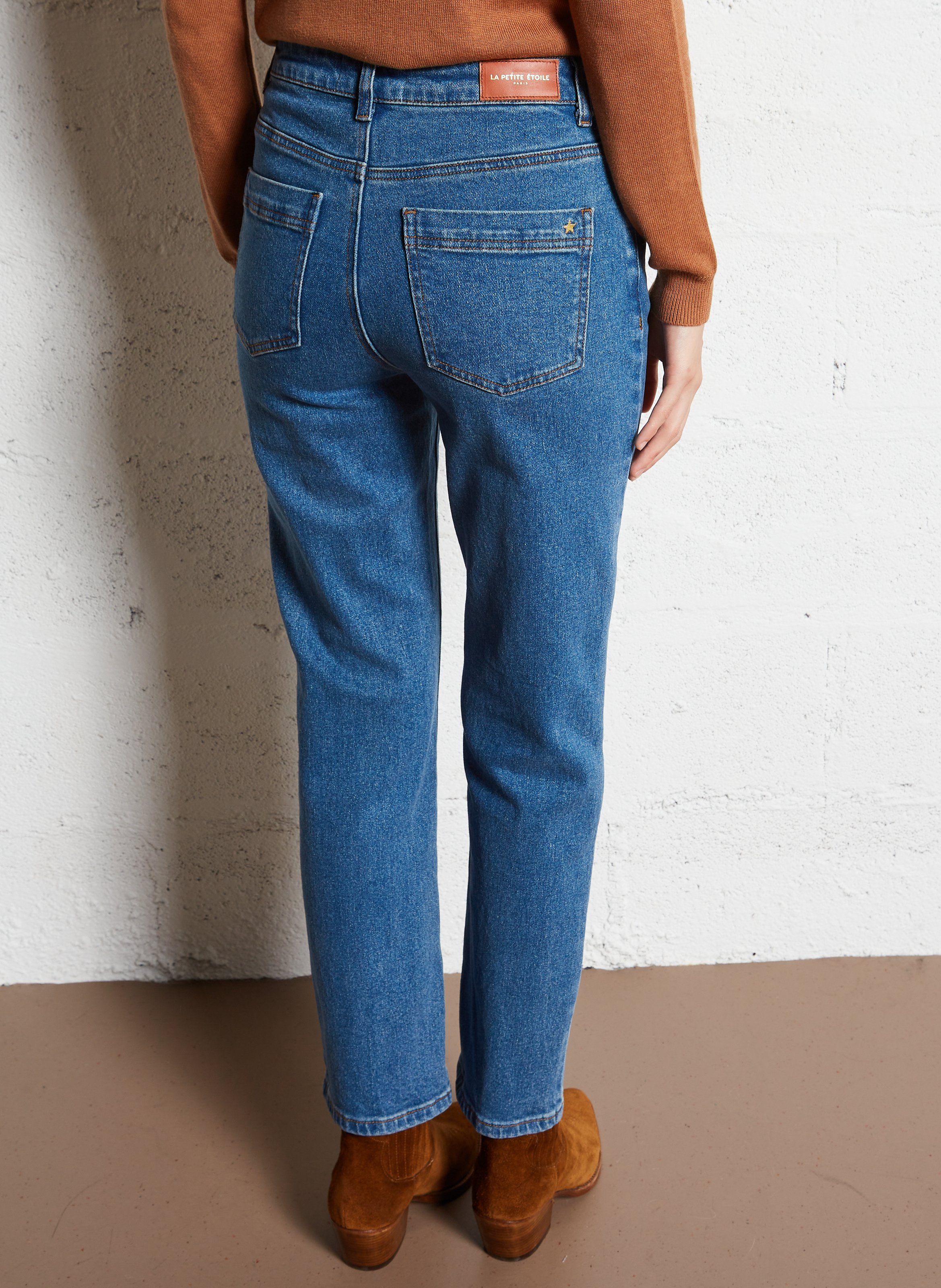 Jean droit en coton mélangé LA PETITE ETOILE Bleu