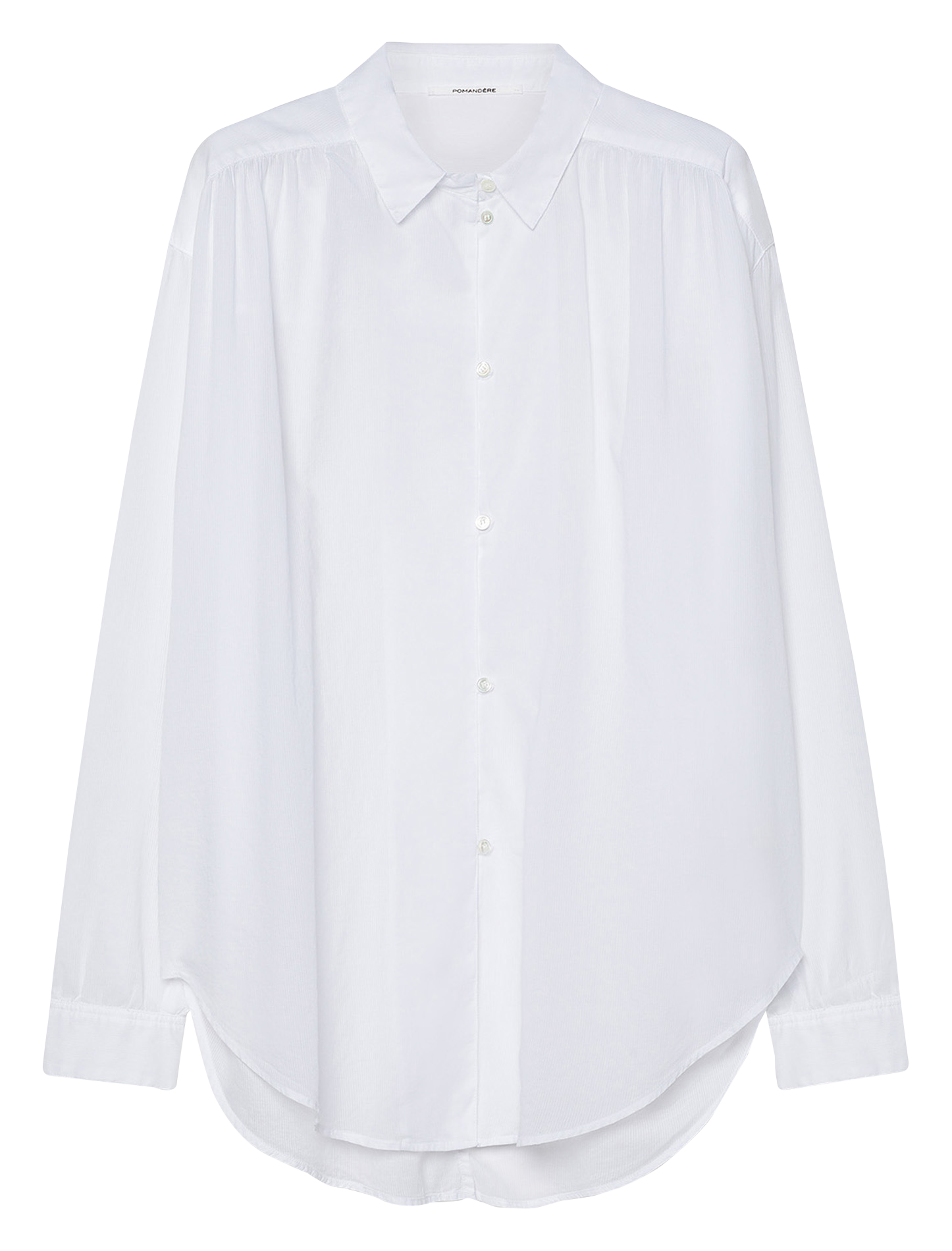 Chemise oversize rayée en coton POMANDERE Blanc