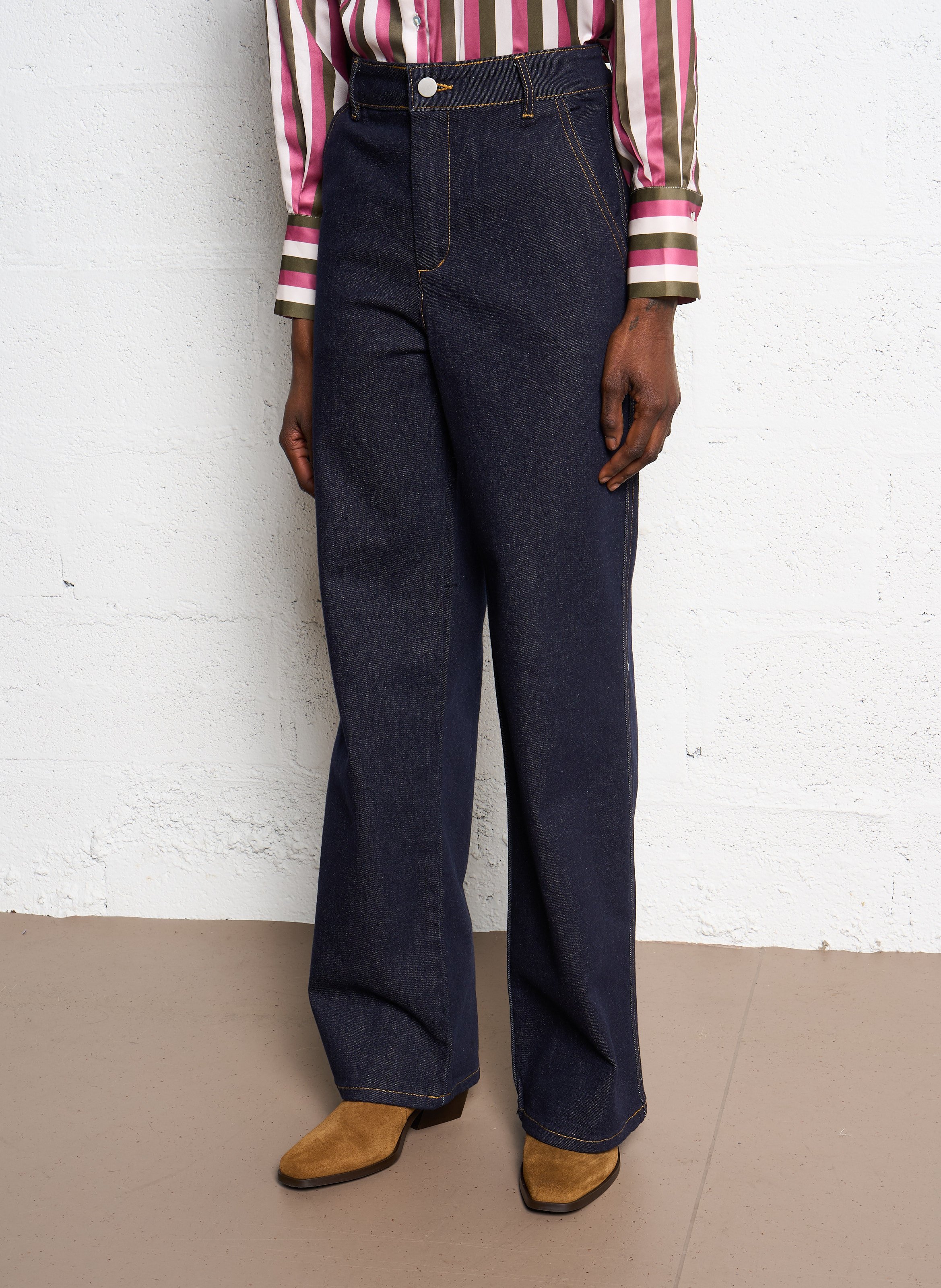 Raw straight jeans VILA Blue