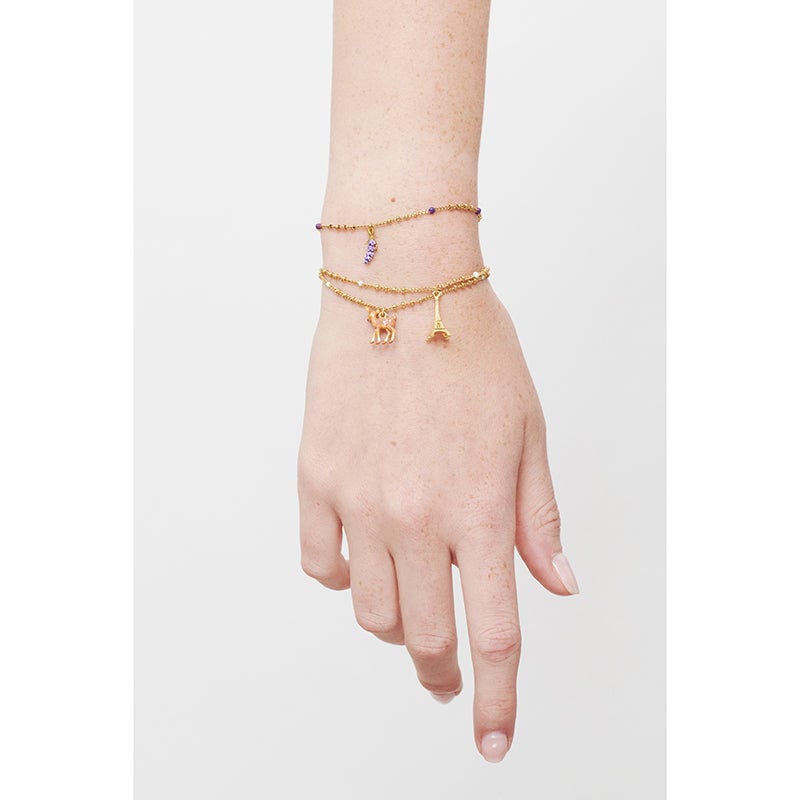 Bracelet pendentif tour eiffel LES NEREIDES Bleu