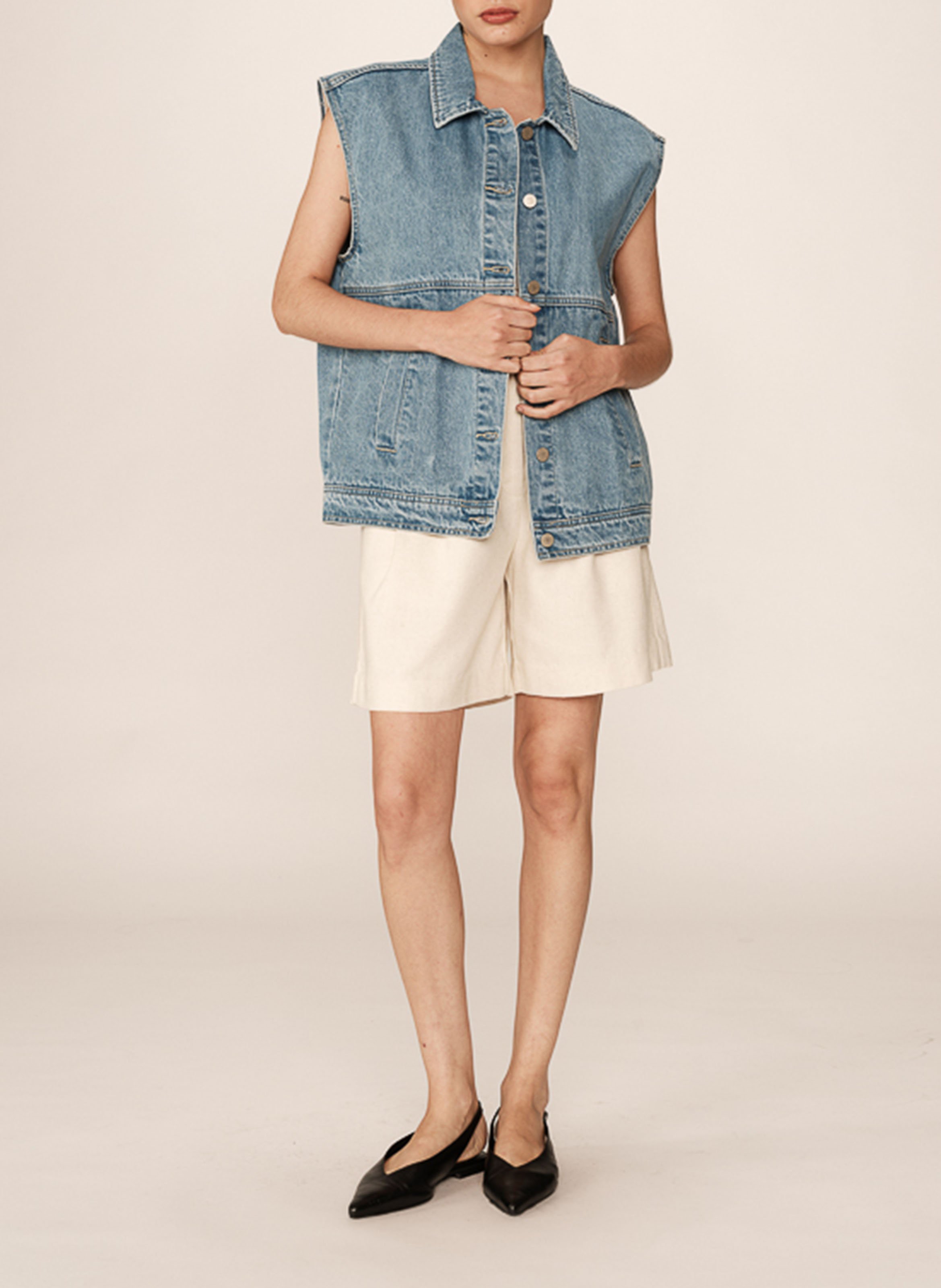 Oversized cotton jacket GRACE ET MILA Blue