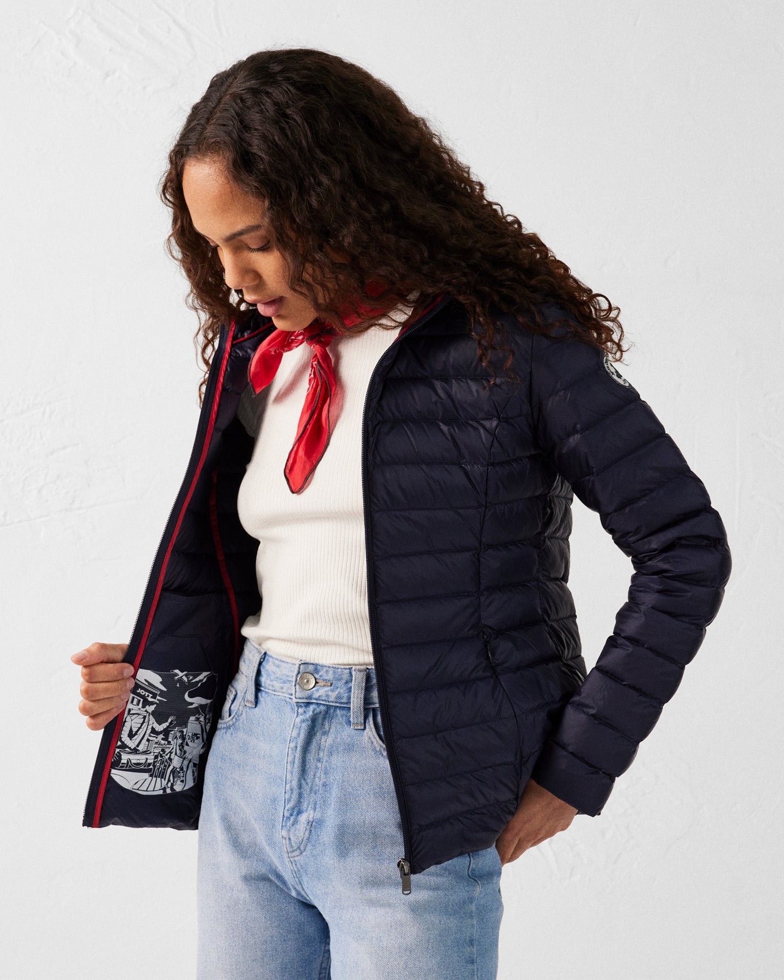 Lightweight hooded puffer jacket Cloe JOTT Blue