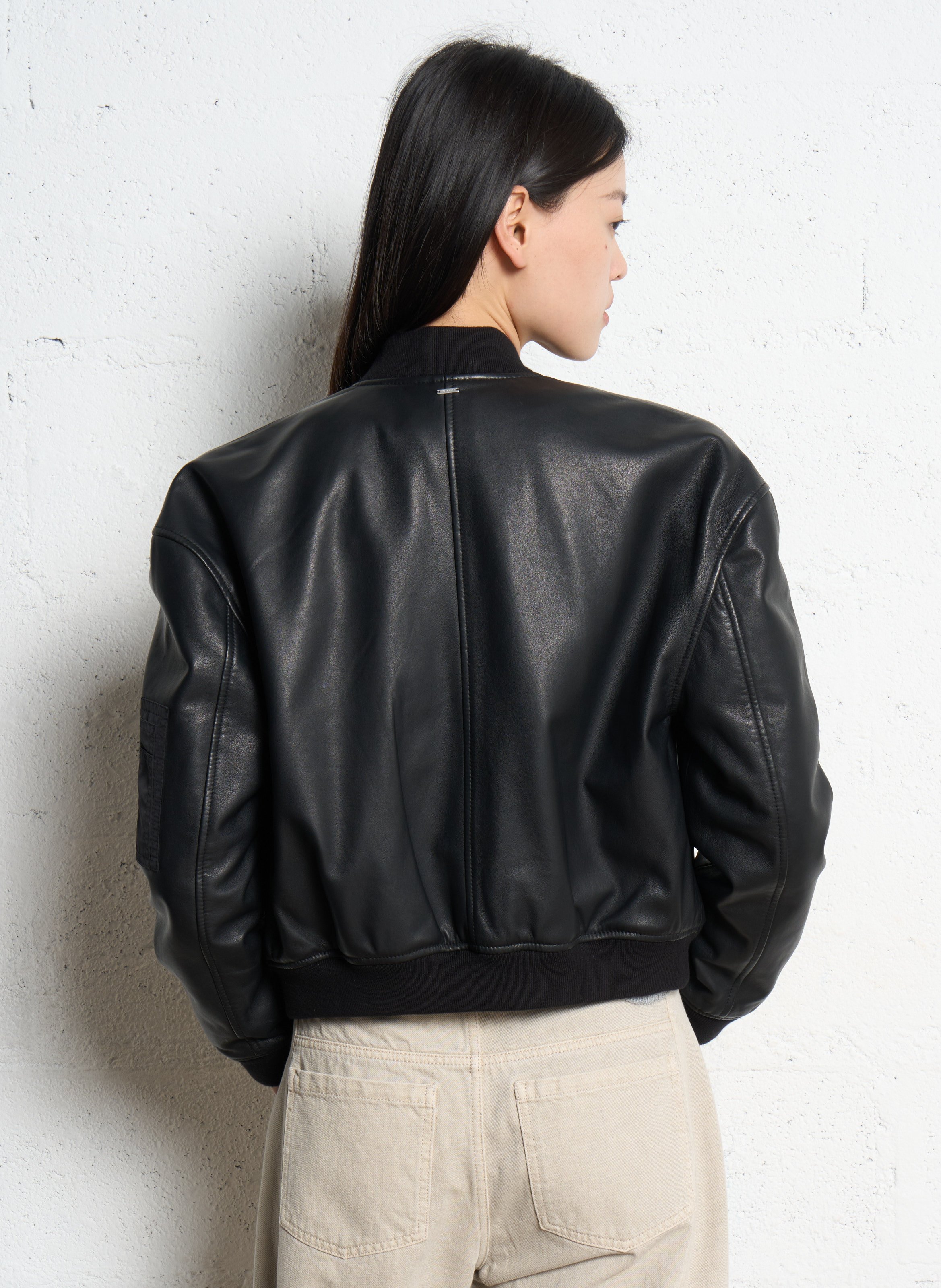 Oversize jacket with varsity collar IKKS Black