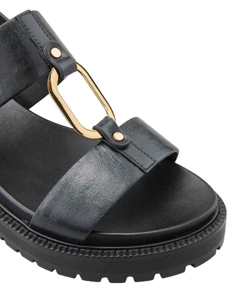 Sandales en cuir COSMOPARIS Noir