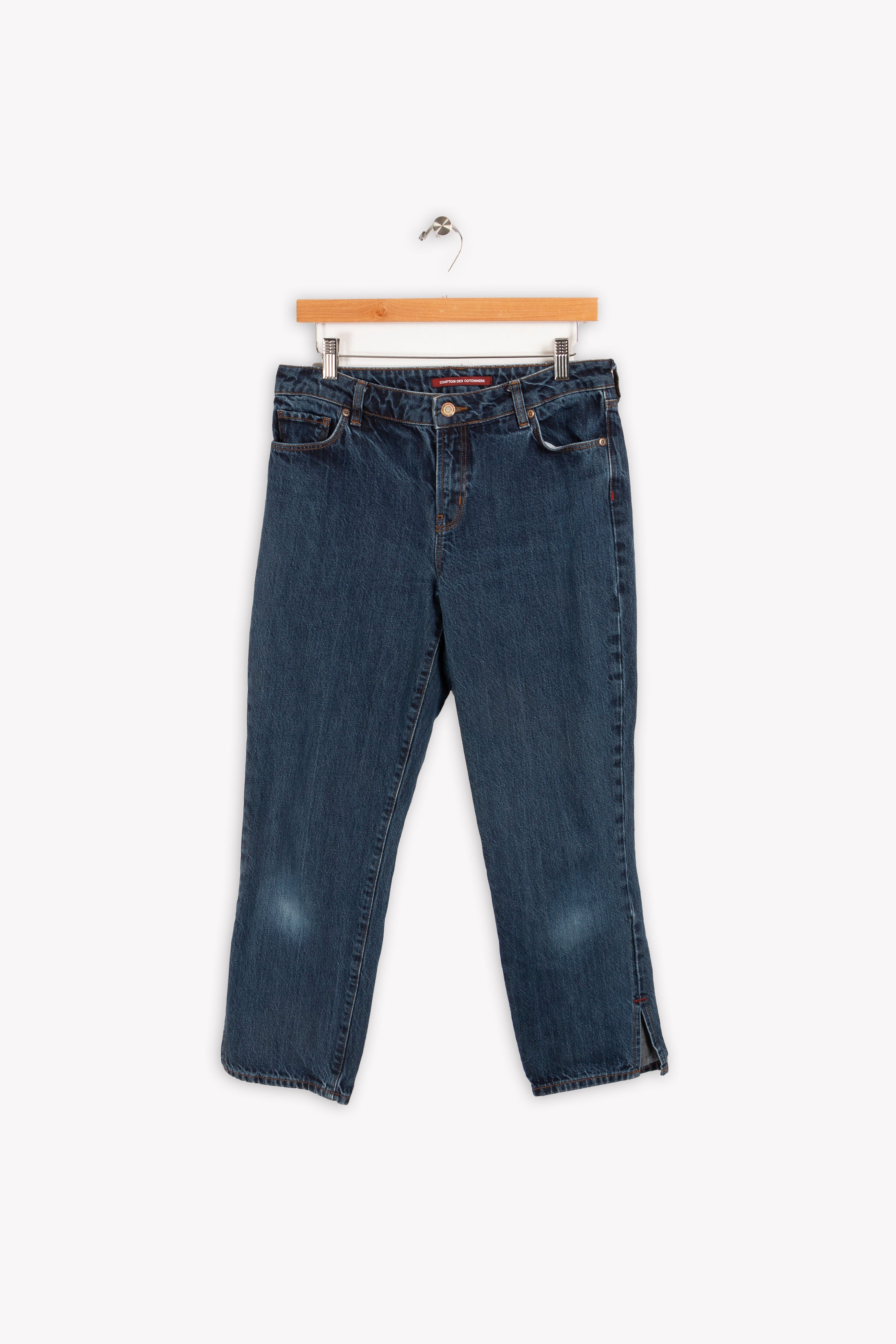 Cropped slim jeans with studs COMPTOIR DES COTONNIERS - Seconde main Blue