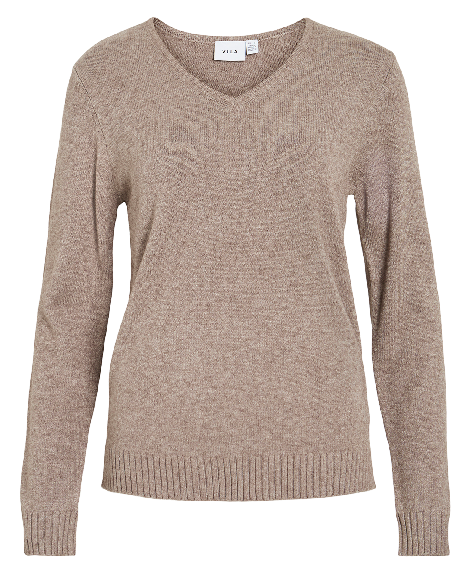 Pull droit en maille VILA Marron