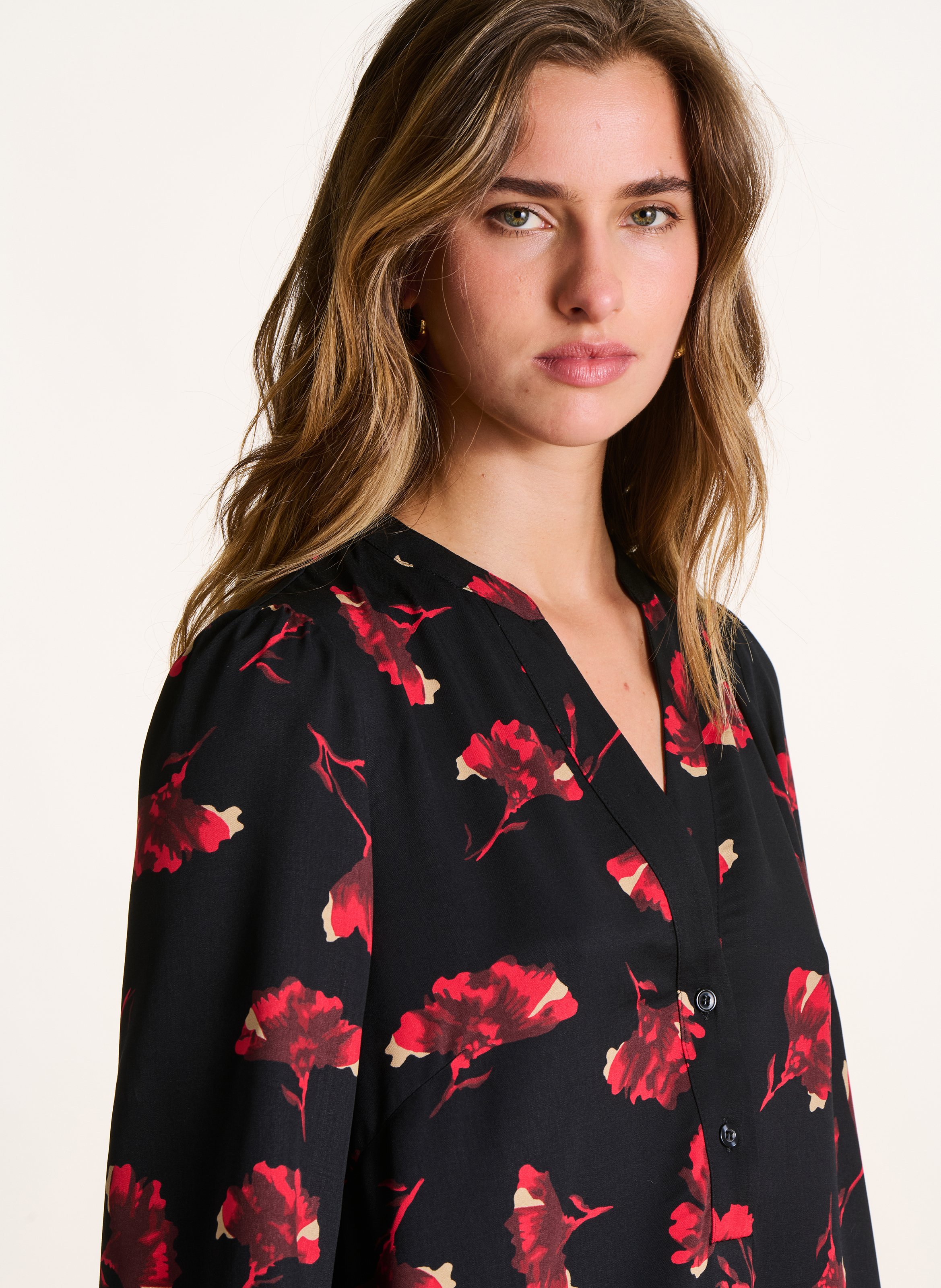 Robe courte col tunisien imprimée LA FEE MARABOUTEE Multicolore