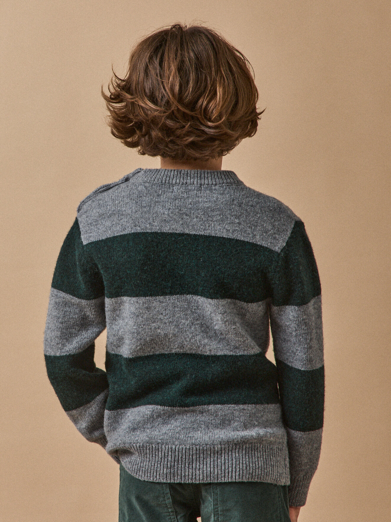 Striped wool sweater CYRILLUS Green