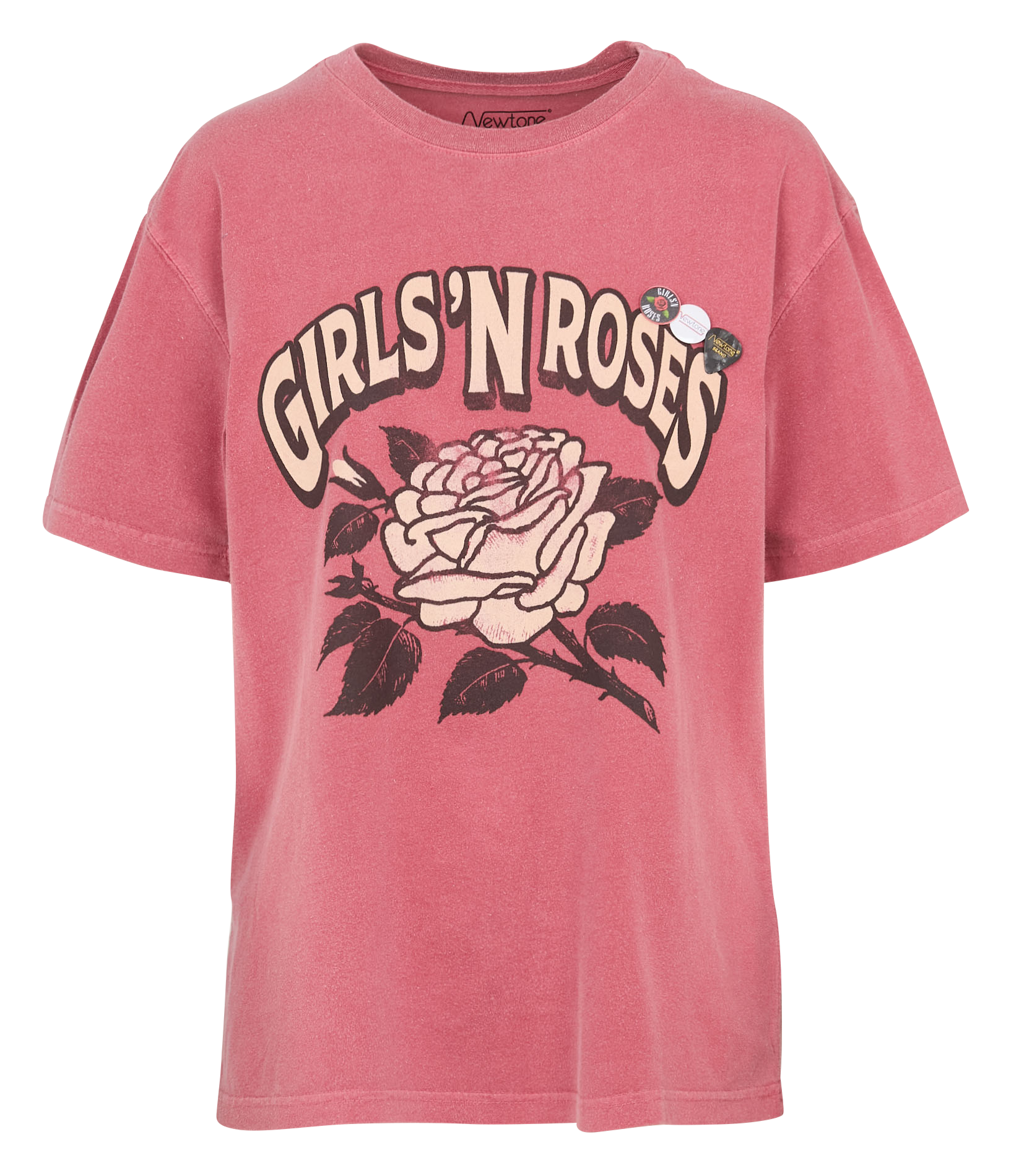 Tee-shirt droit col rond sérigraphié en coton NEWTONE Orange