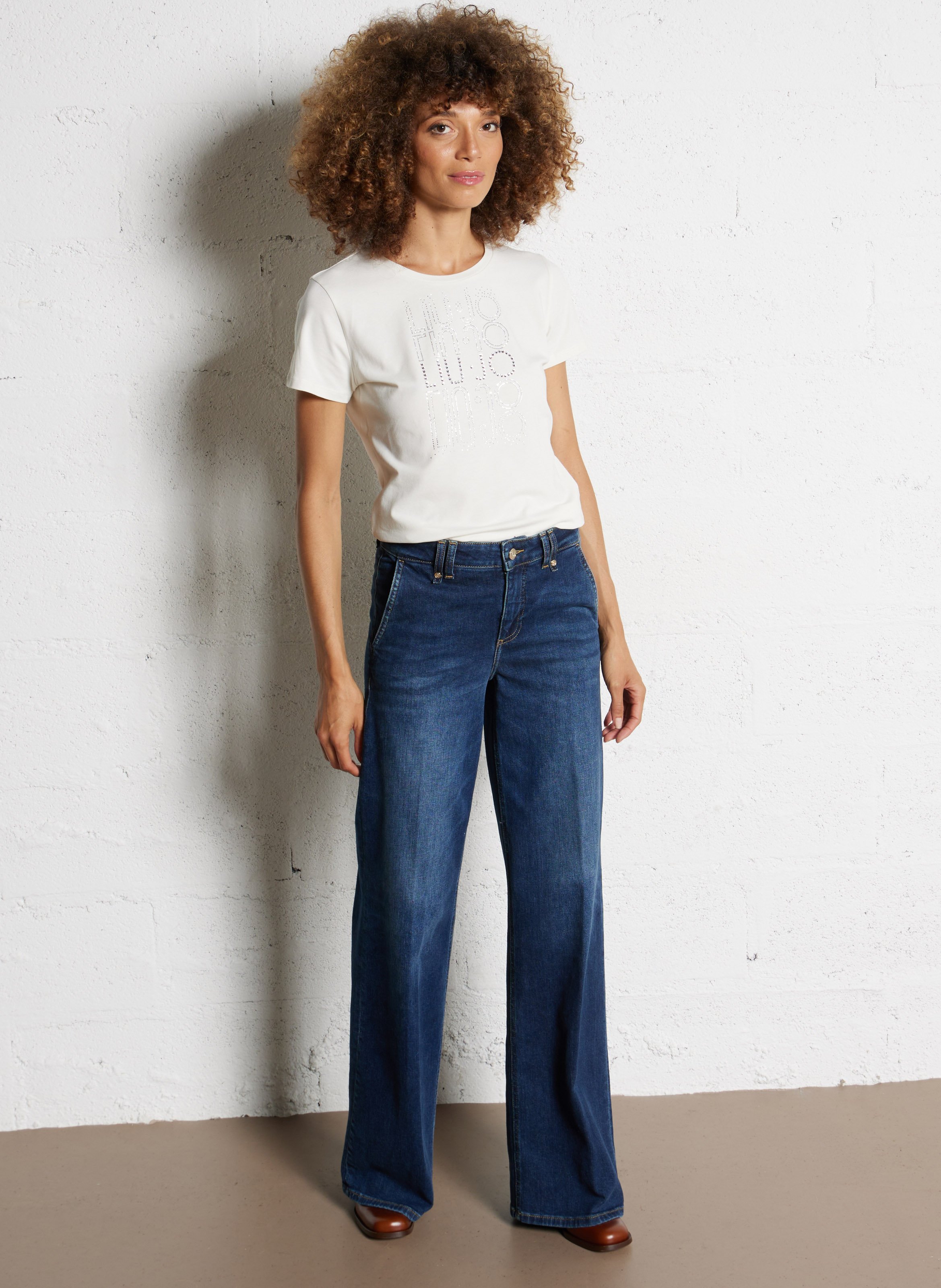 Flared jeans - katoenblend LIU JO Blauw