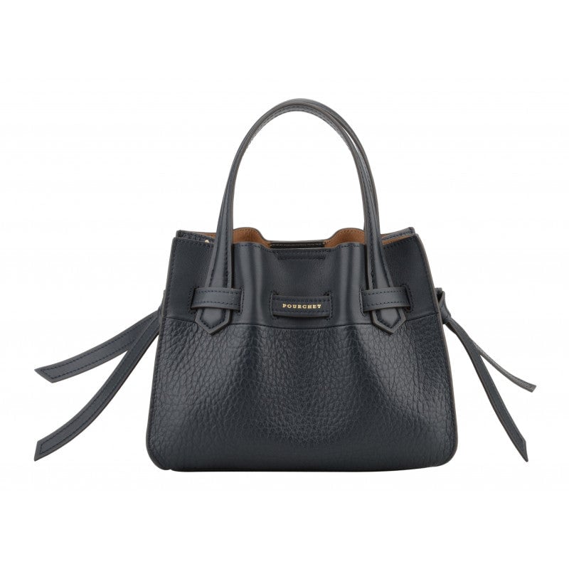 Handbag - cowhide leather POURCHET Blue