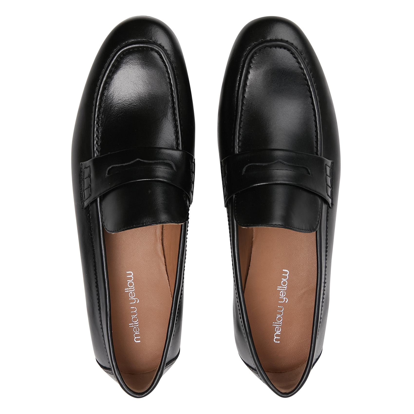 Plain leather moccasins MELLOW YELLOW Black