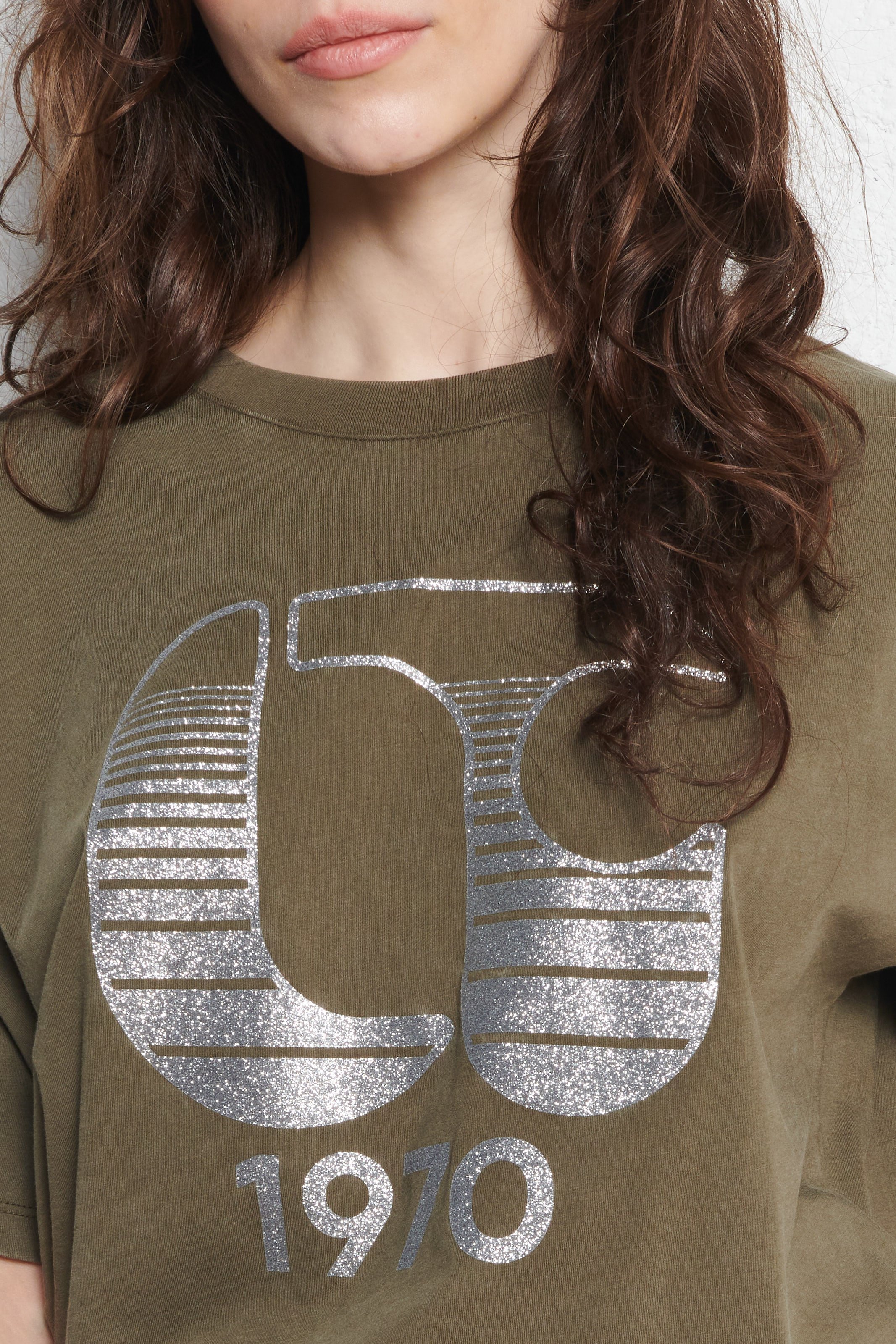 Straight cotton T-shirt LE TEMPS DES CERISES Green