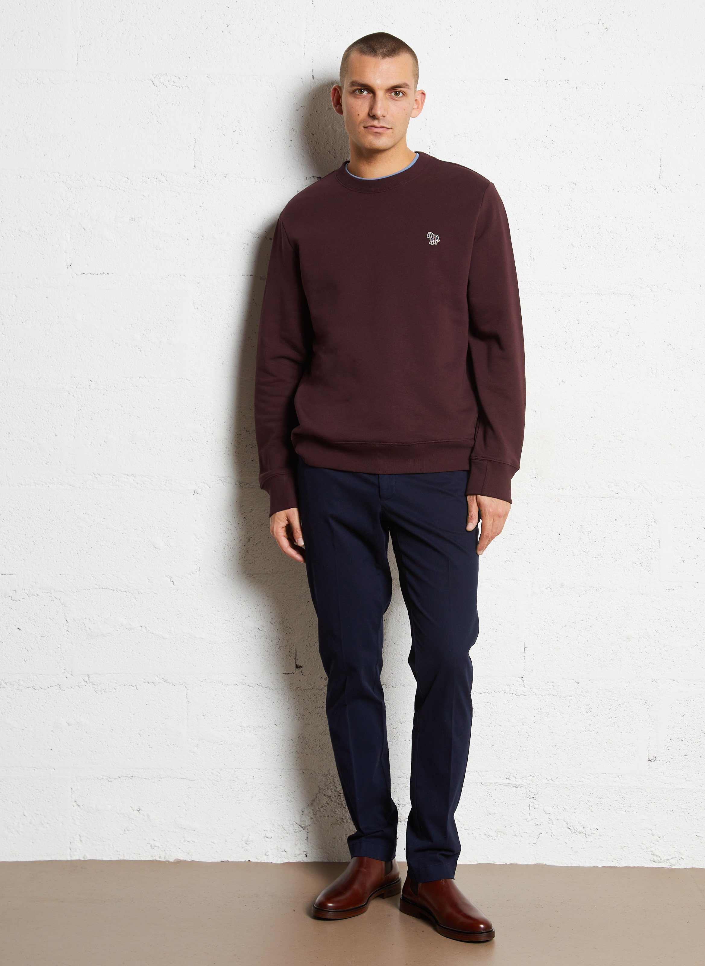 Round-neck organic cotton sweatshirt PAUL SMITH Red