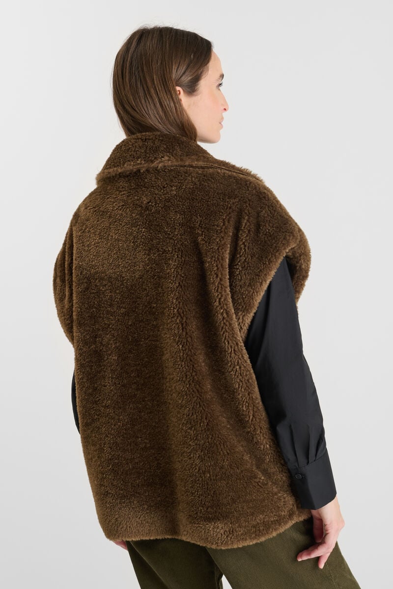 Veste sans manches LE TEMPS DES CERISES Marron