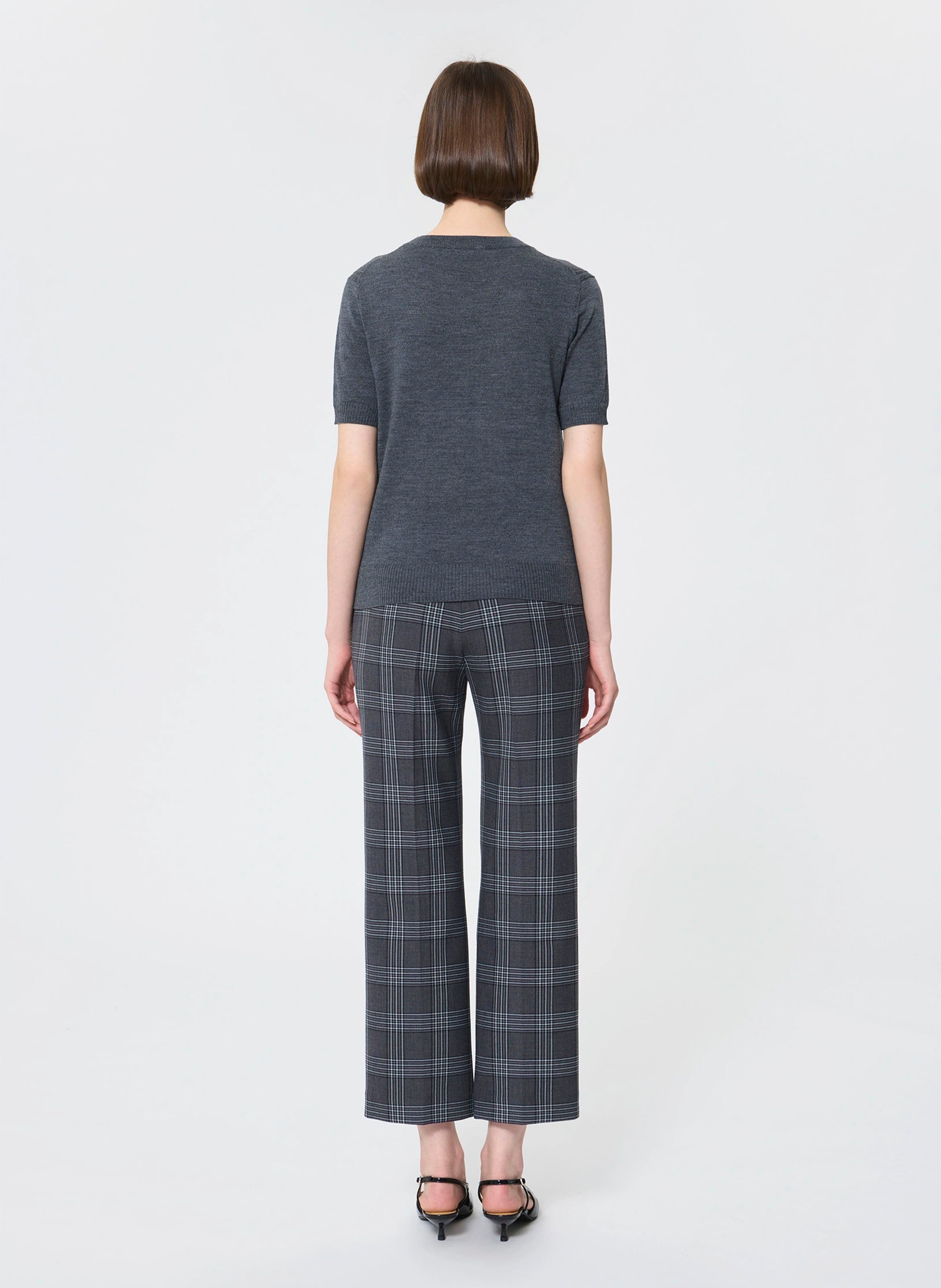 Pull col rond en laine TARA JARMON Gris