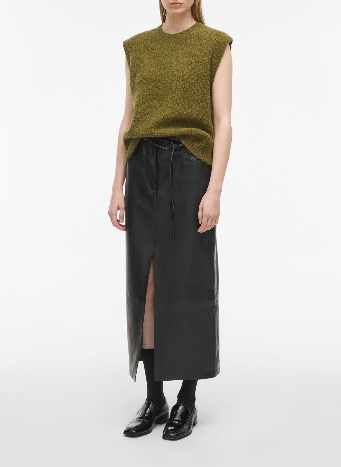 Pull droit col rond en alpaga mélangé ROUGE EDIT Vert