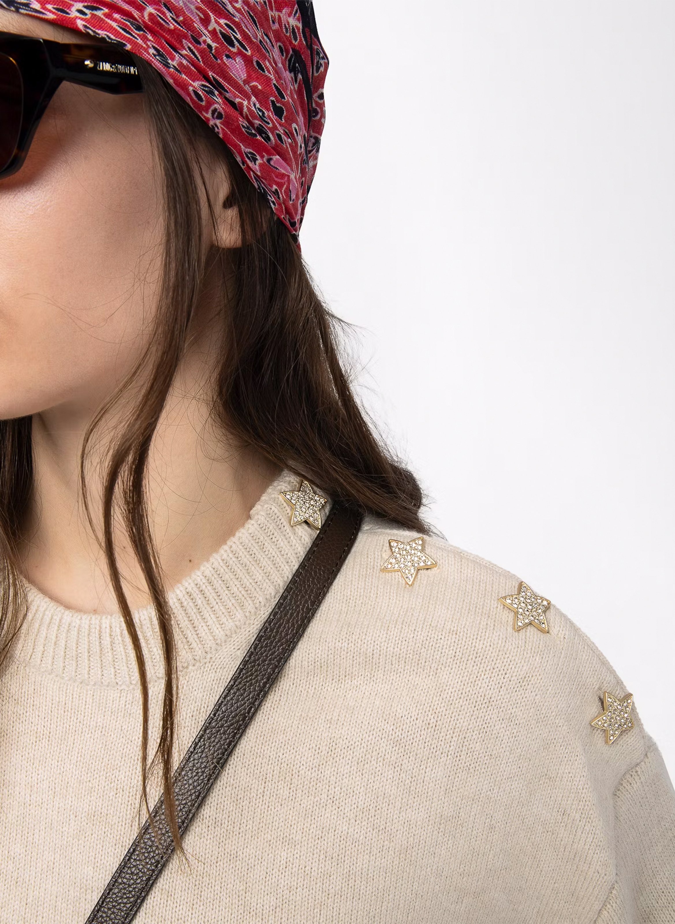 Pull col rond en laine mélangée ZADIG&VOLTAIRE Beige