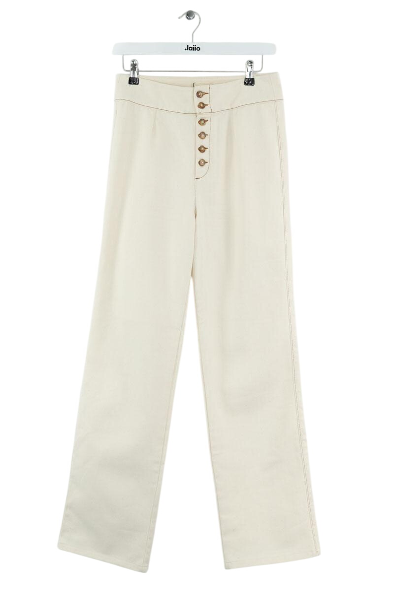 Straight cotton-blend pants SEZANE - Seconde main Beige